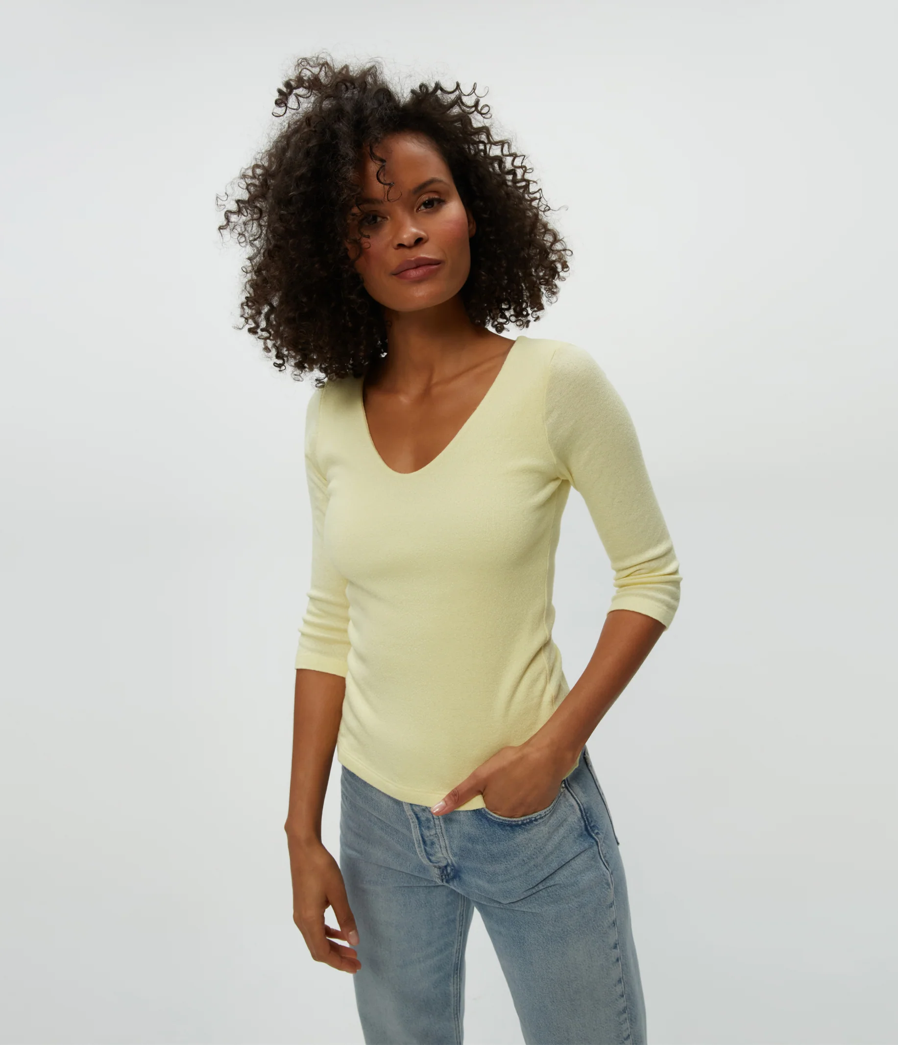 Angelina Shine V-Neck Tee - Image 17