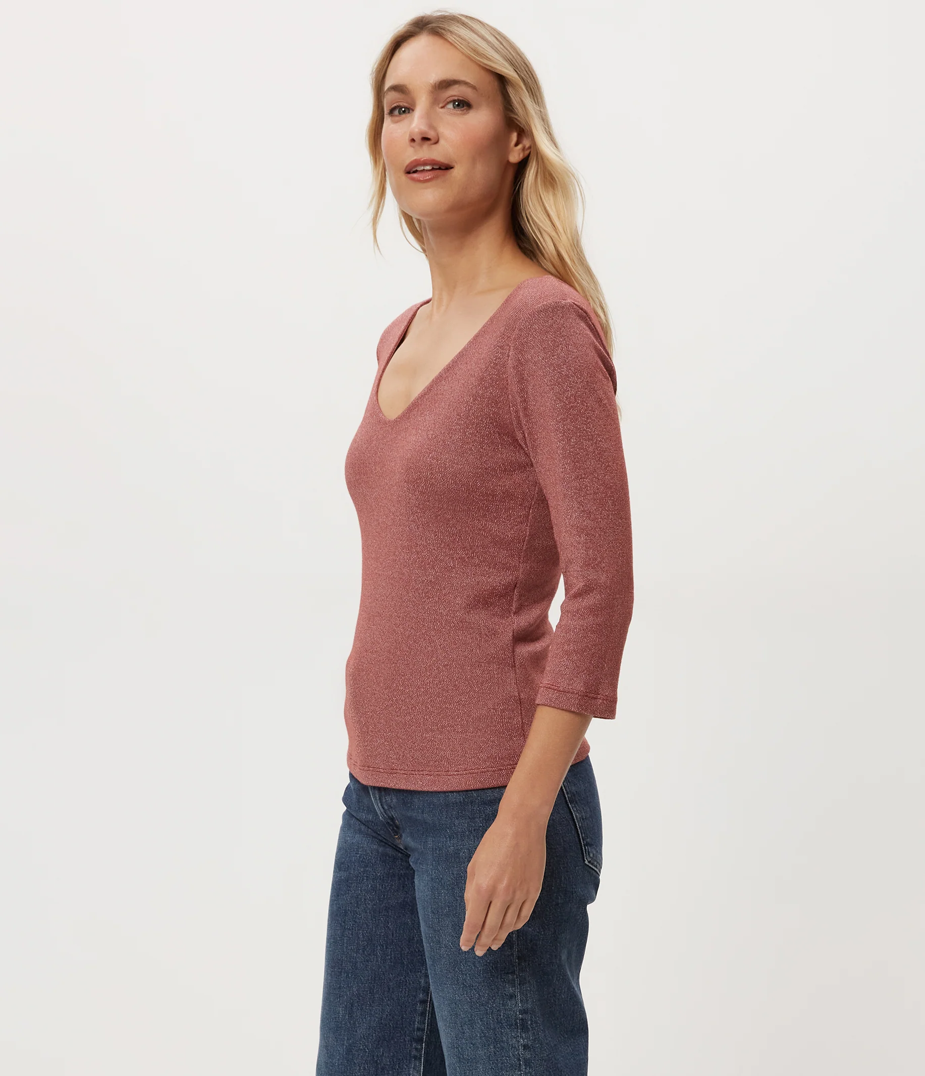 Angelina Shine V-Neck Tee - Image 39