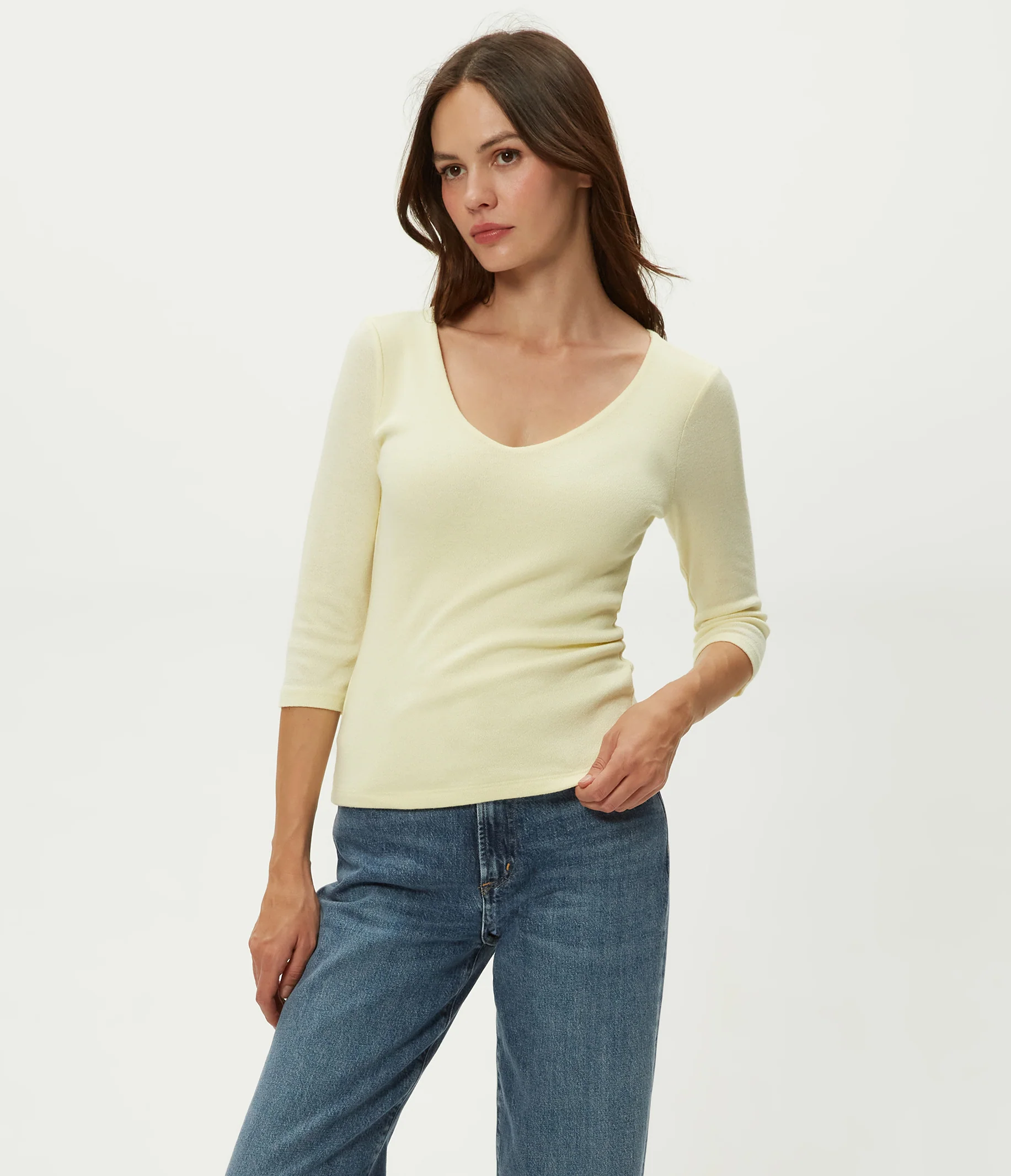 Angelina Shine V-Neck Tee - Image 55