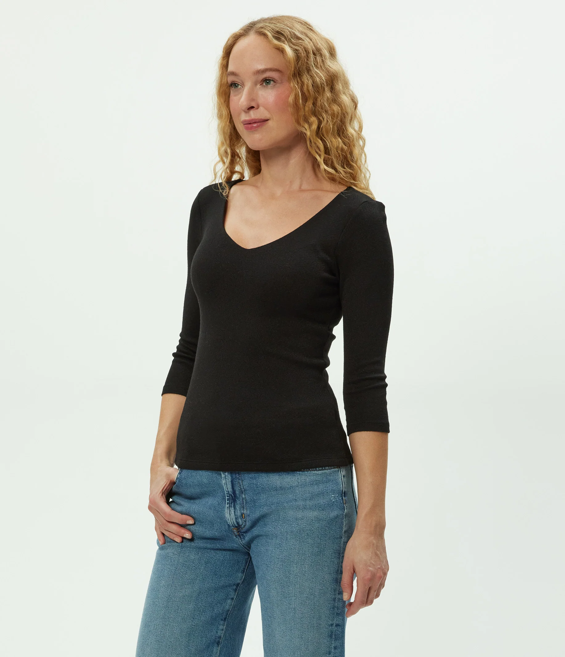 Angelina Shine V-Neck Tee - Image 59