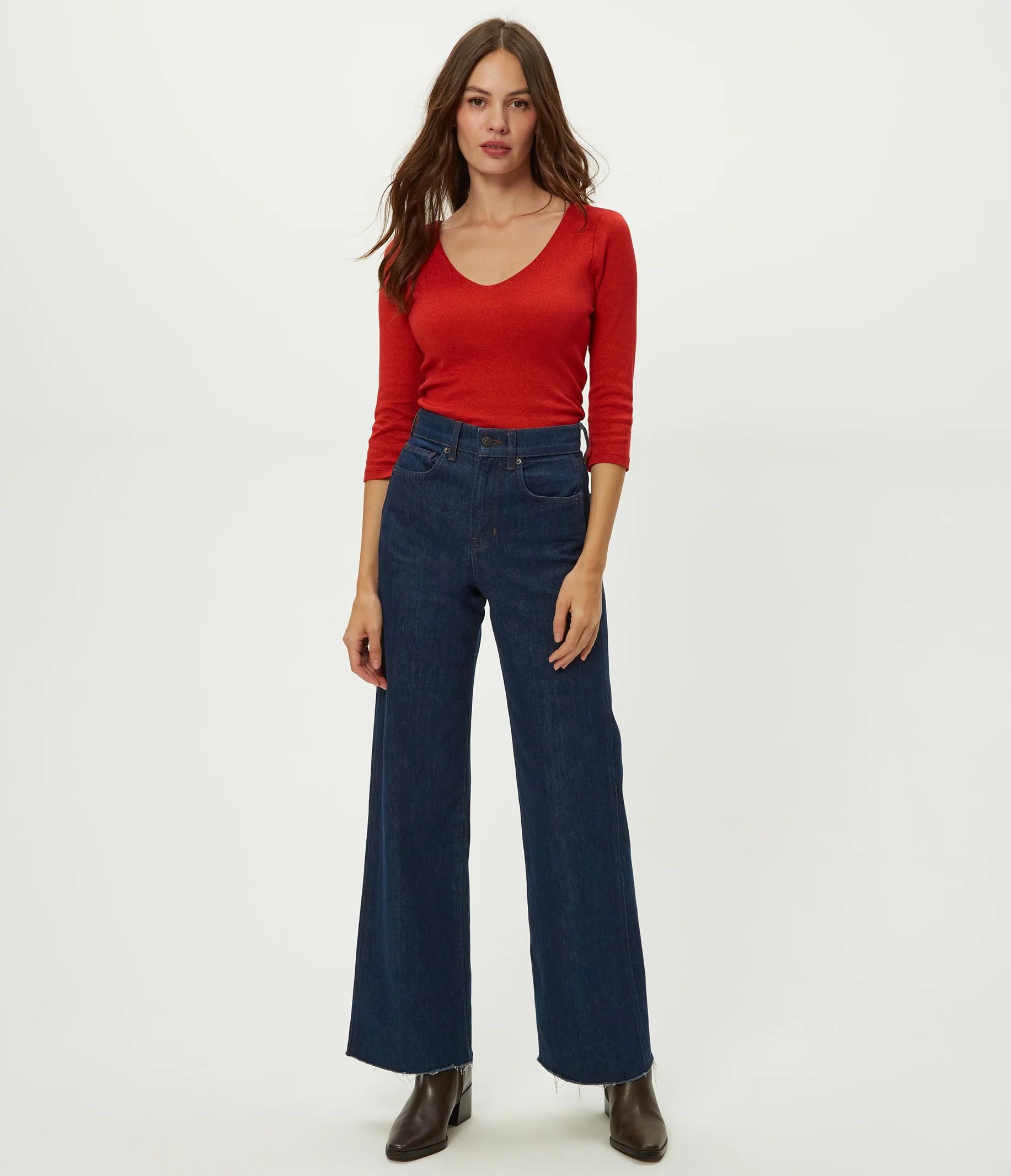 Angelina Shine V-Neck Tee - Image 6