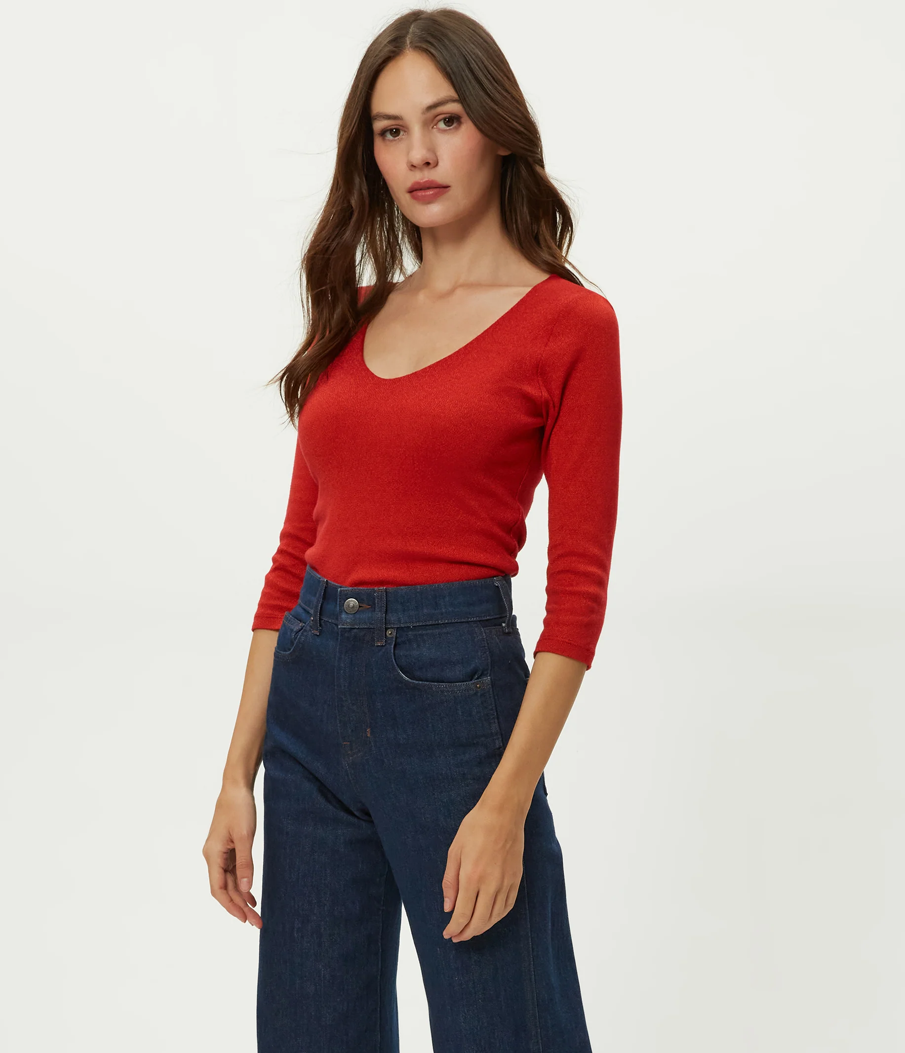 Angelina Shine V-Neck Tee - Image 7