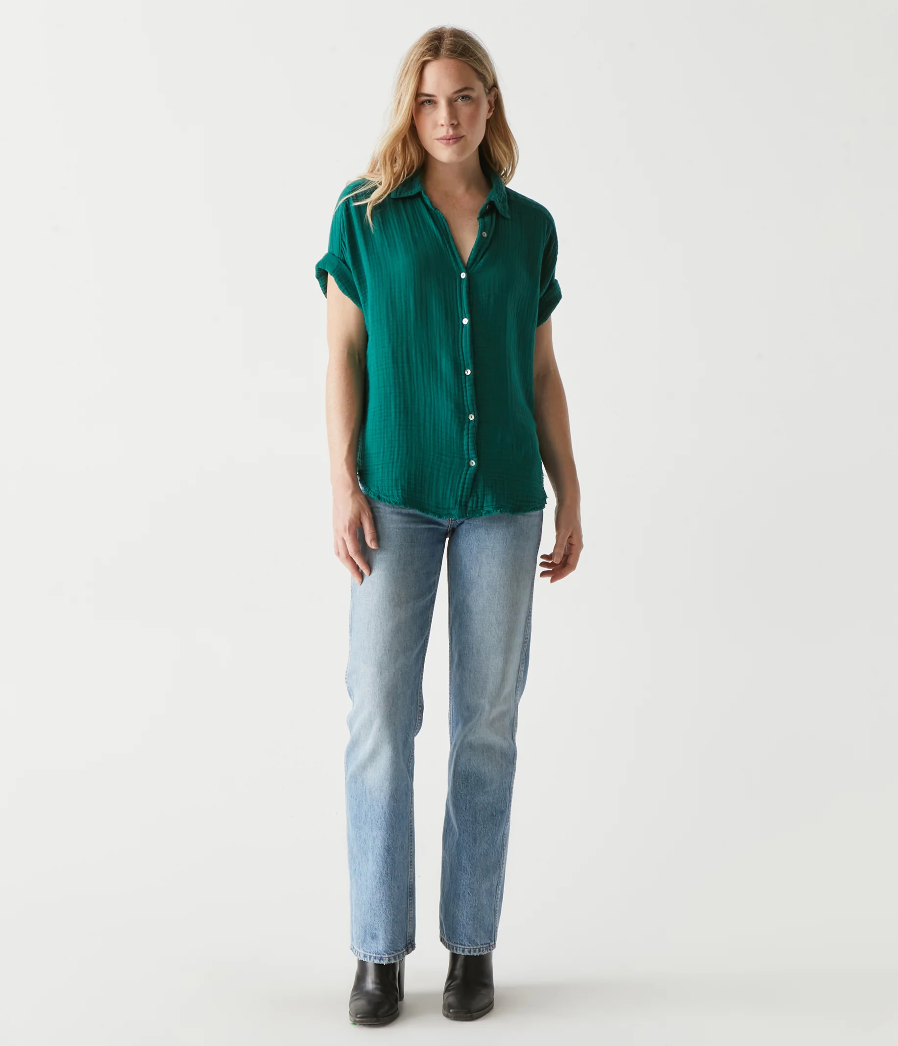 Bailey Gauze Button Down Shirt - Image 101