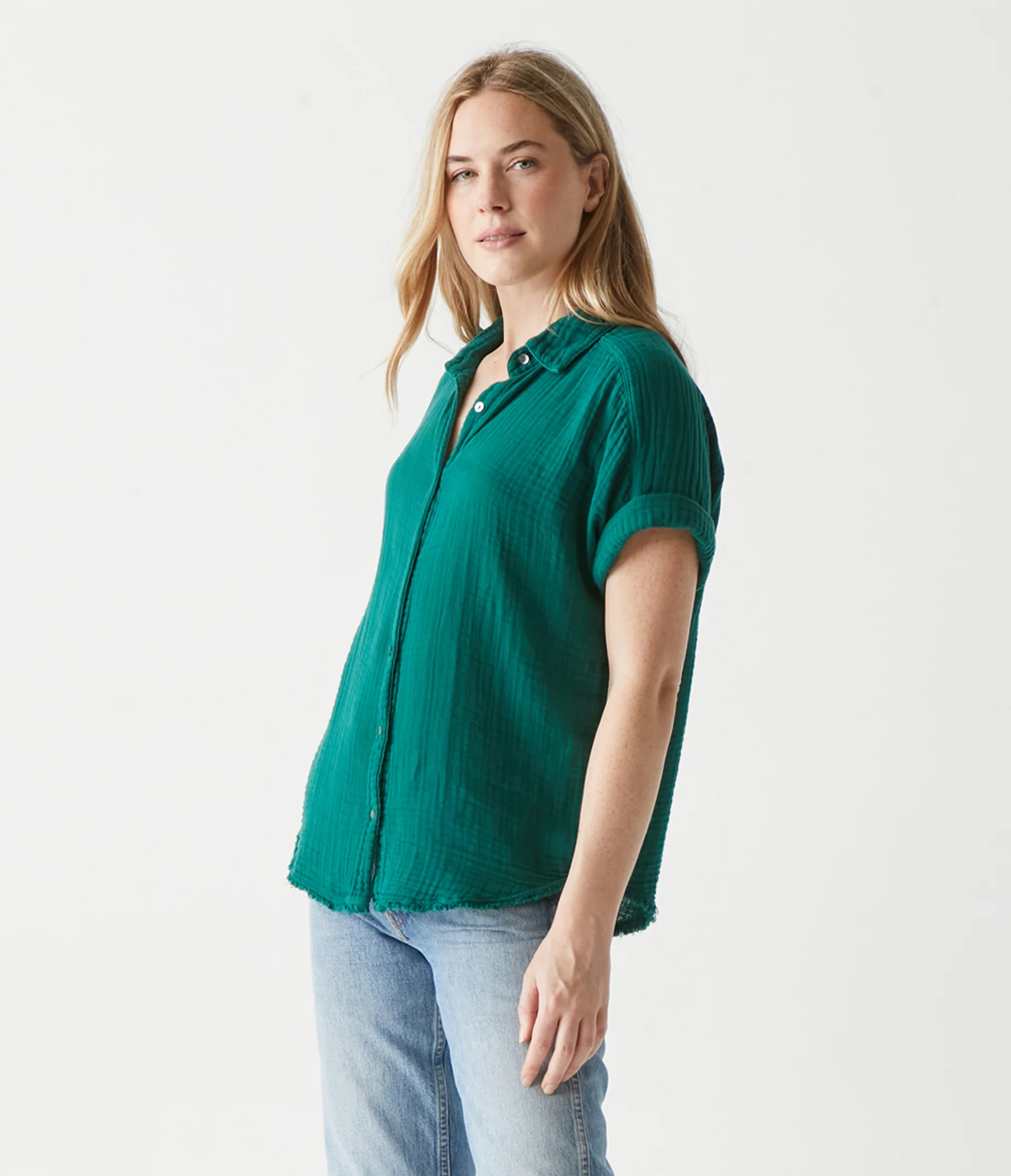 Bailey Gauze Button Down Shirt - Image 102