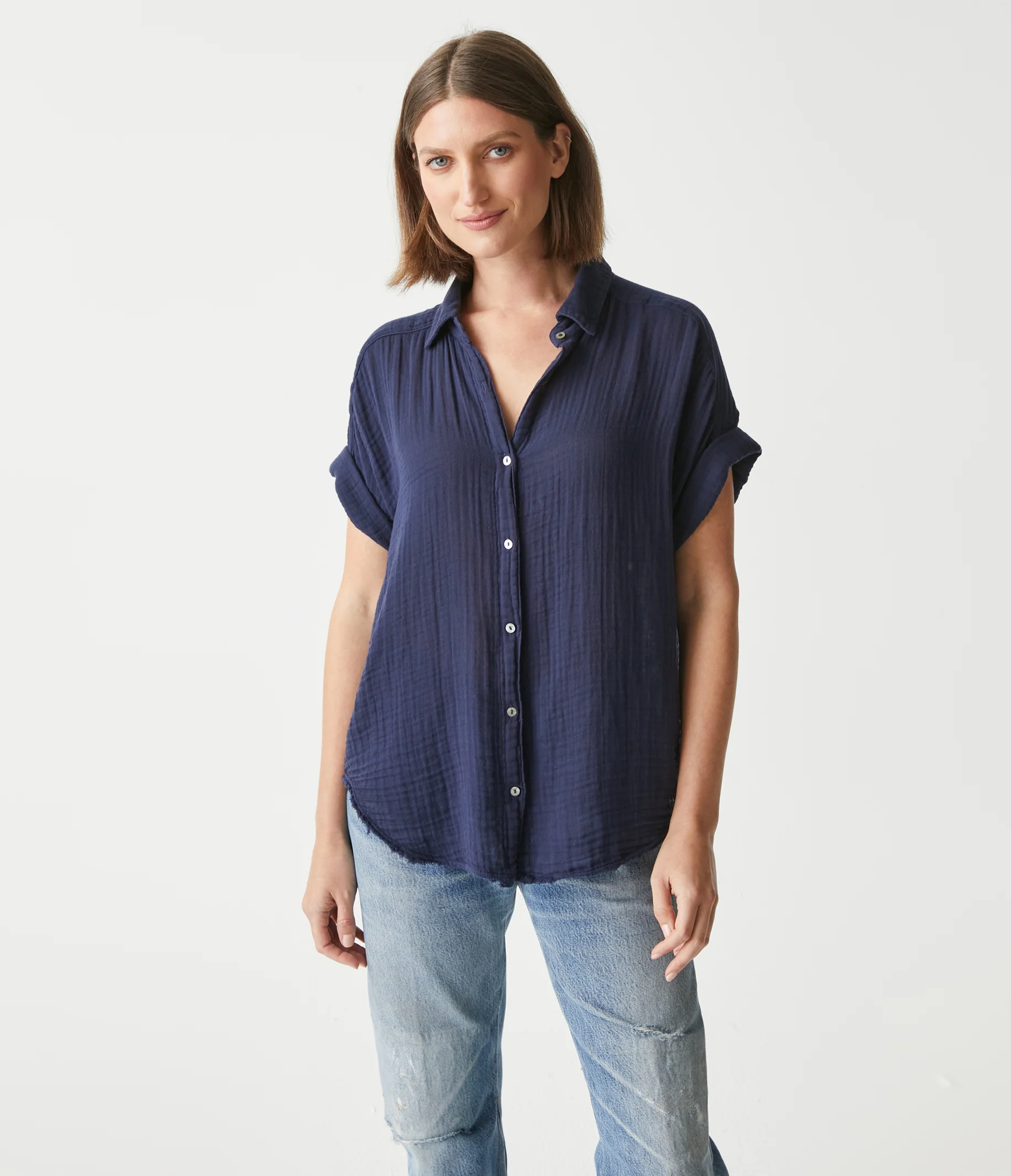 Bailey Gauze Button Down Shirt - Image 104