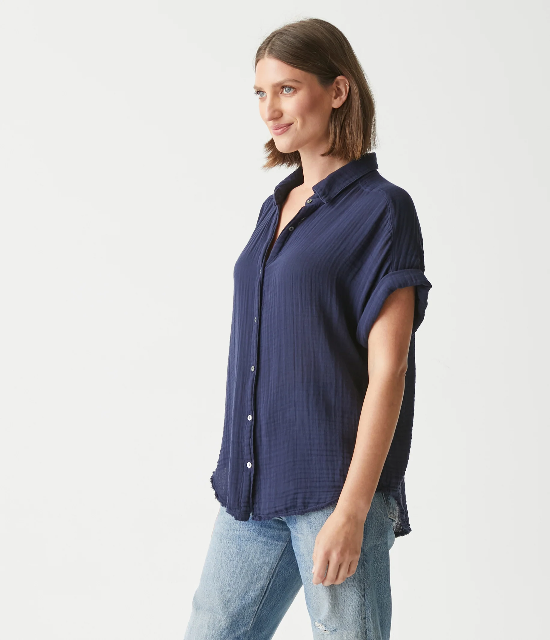 Bailey Gauze Button Down Shirt - Image 106