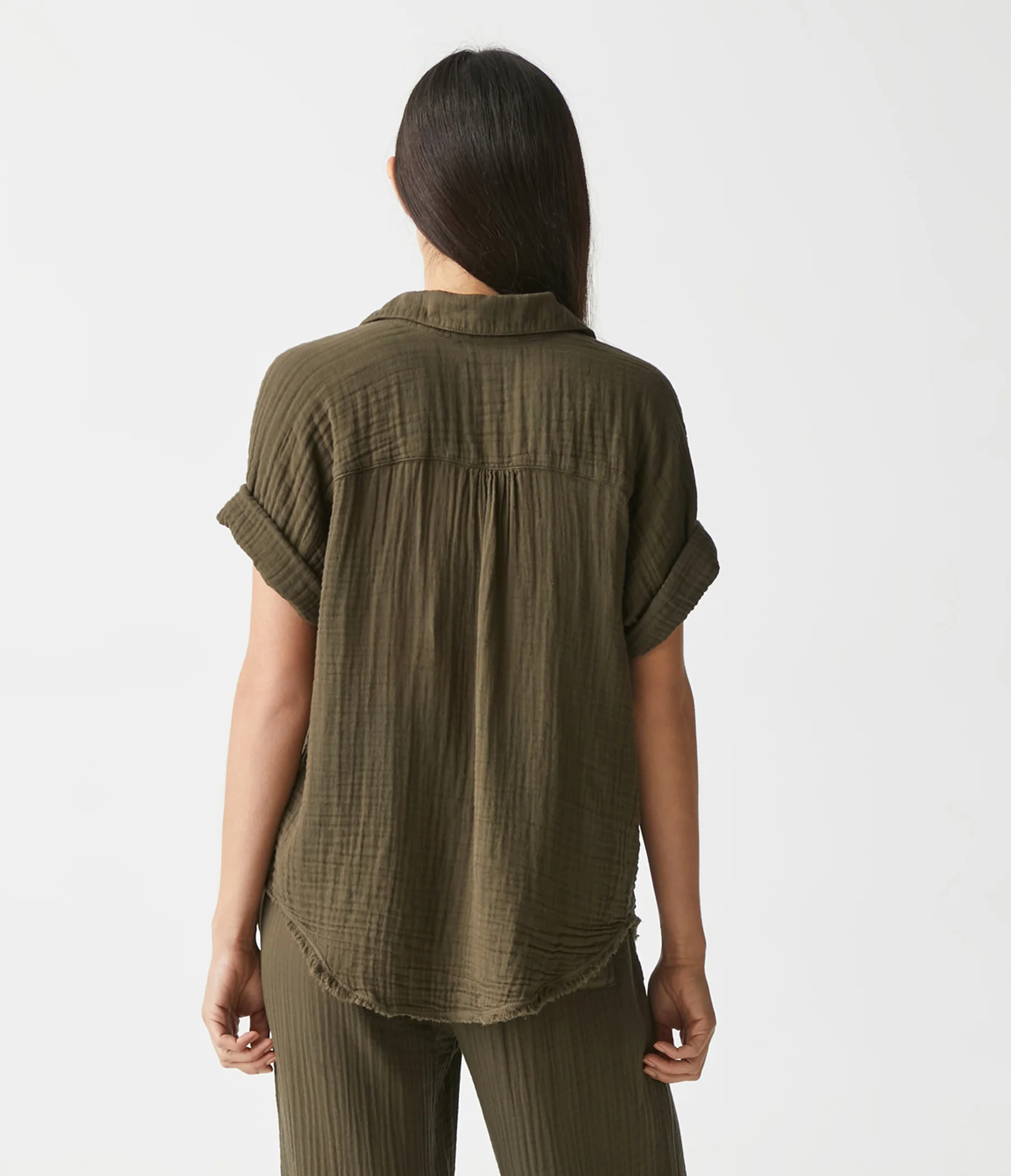 Bailey Gauze Button Down Shirt - Image 111