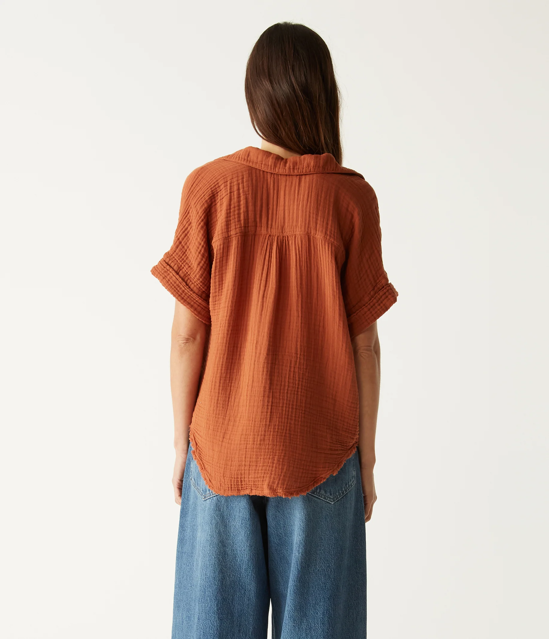 Bailey Gauze Button Down Shirt - Image 115