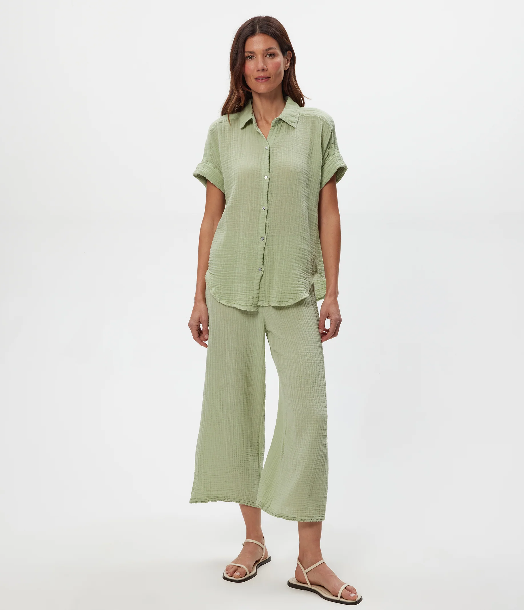 Bailey Gauze Button Down Shirt - Image 133