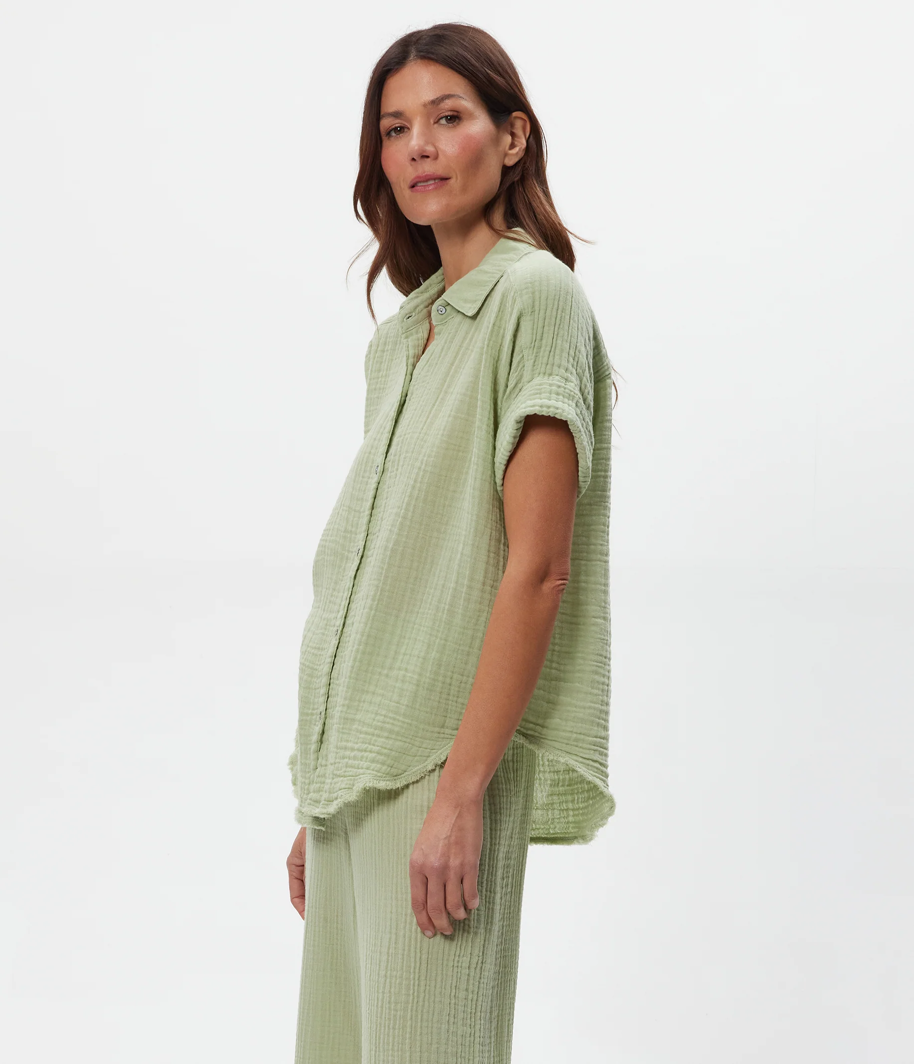 Bailey Gauze Button Down Shirt - Image 134