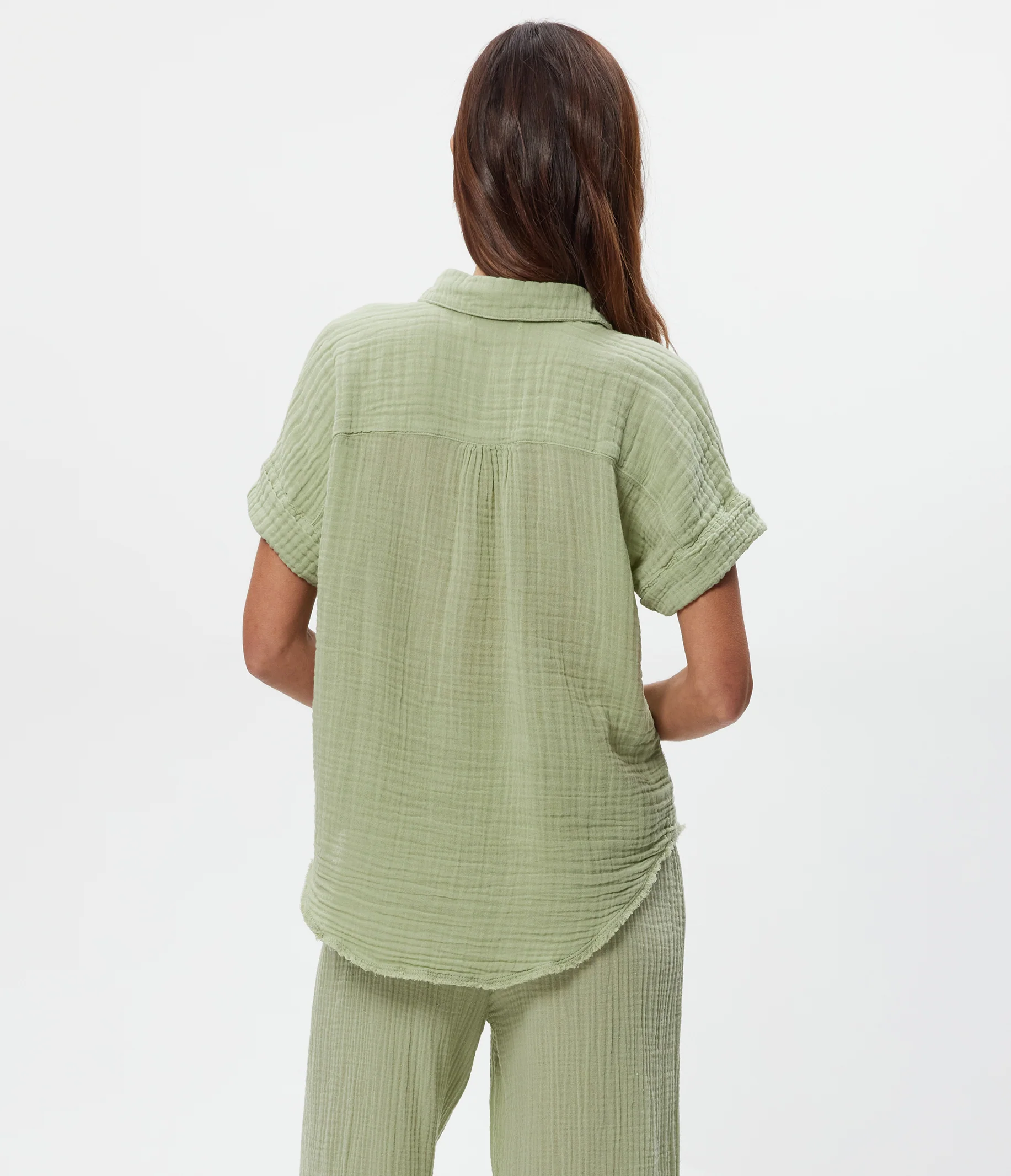 Bailey Gauze Button Down Shirt - Image 135
