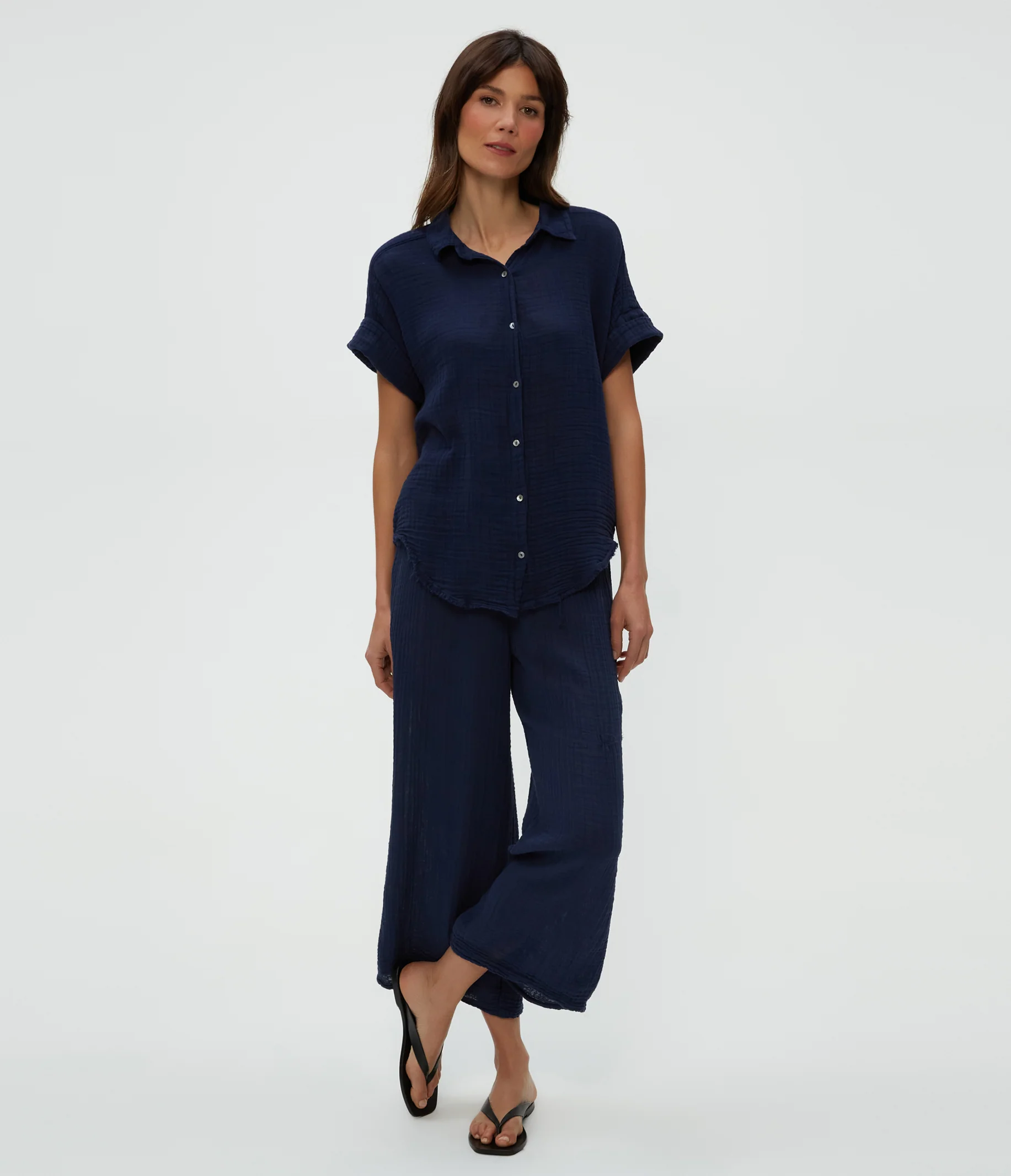 Bailey Gauze Button Down Shirt - Image 18