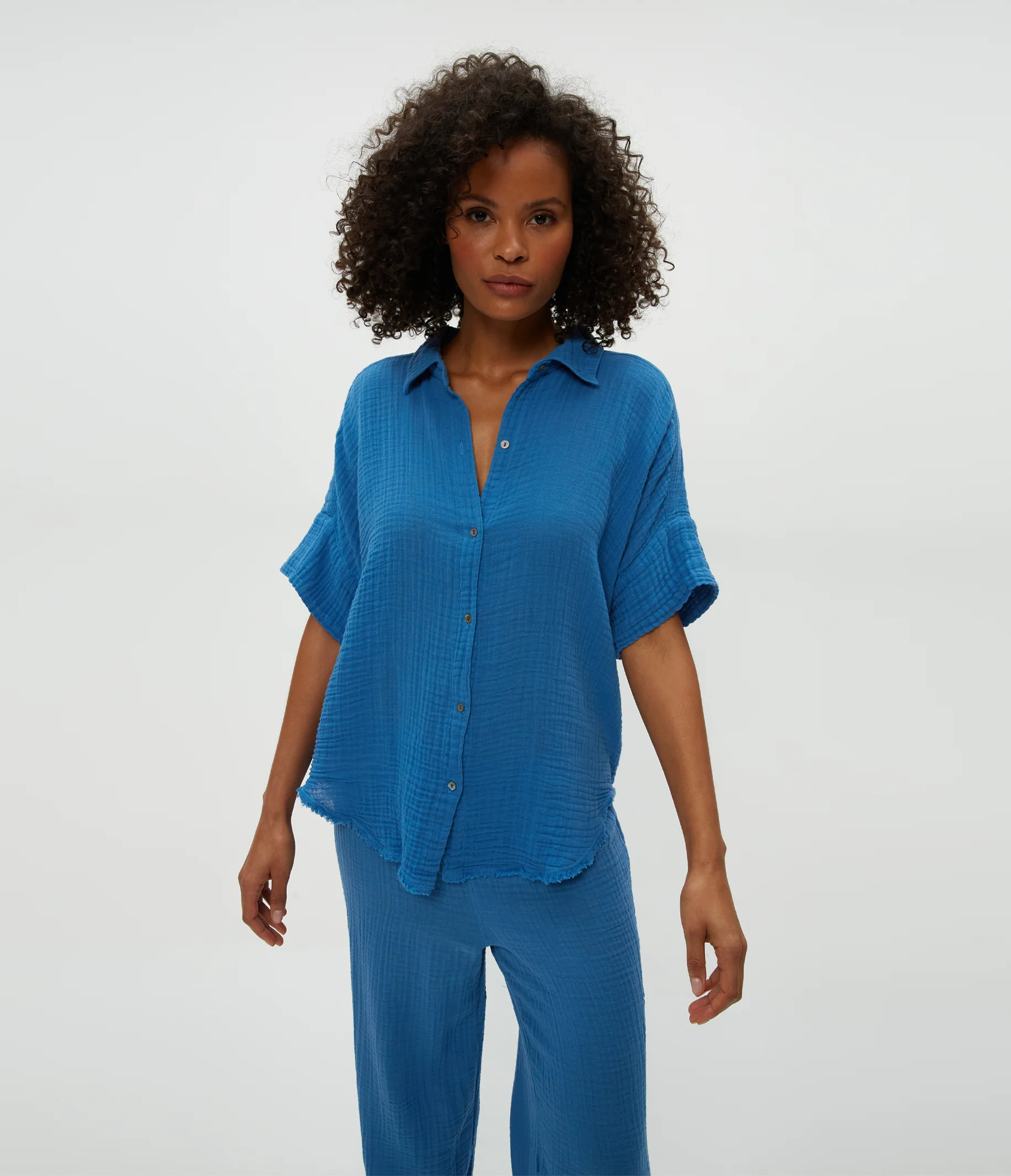 Bailey Gauze Button Down Shirt - Image 20