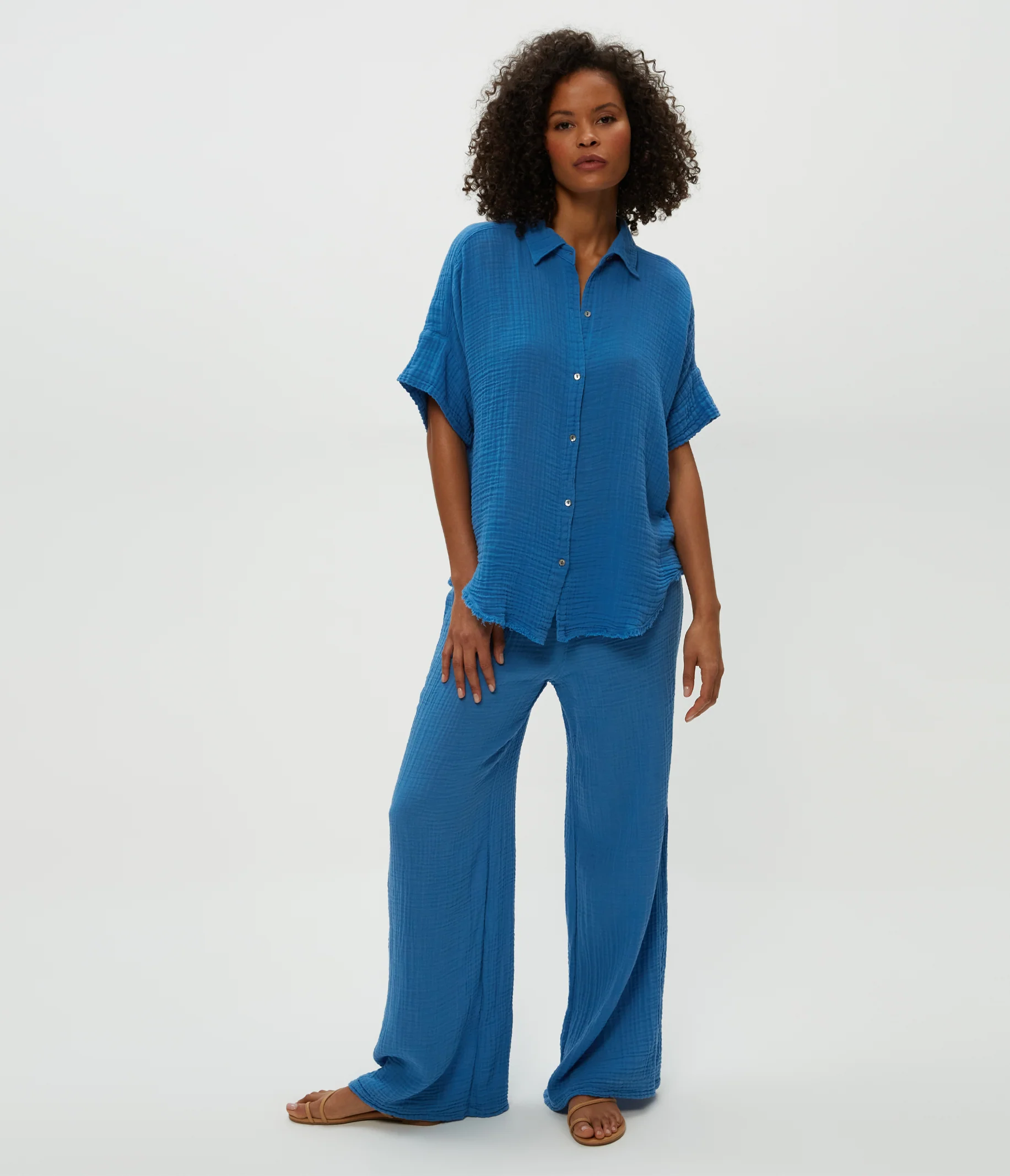 Bailey Gauze Button Down Shirt - Image 21