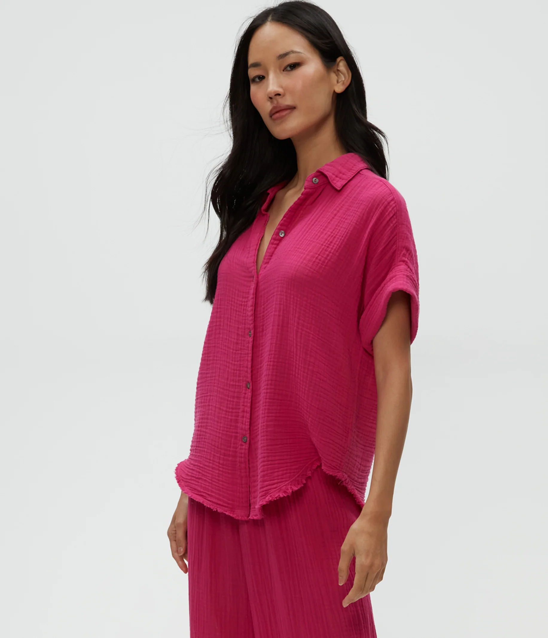Bailey Gauze Button Down Shirt - Image 26