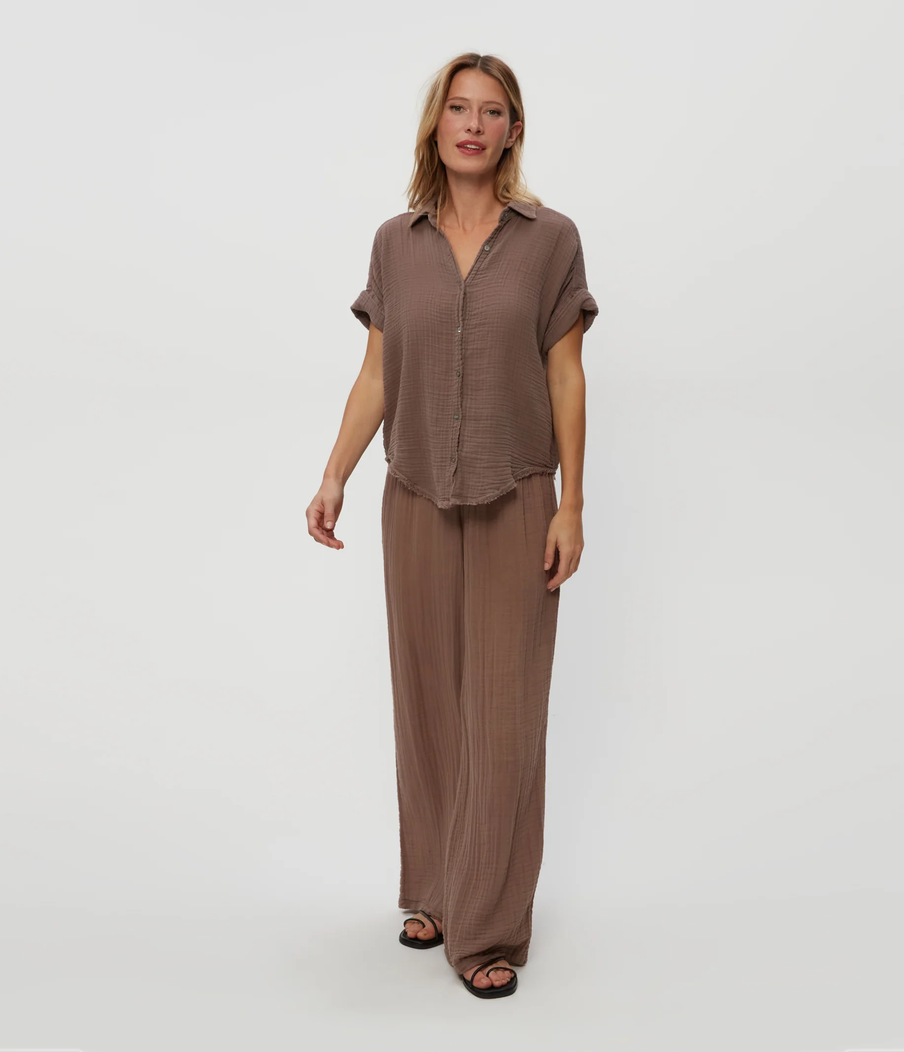 Bailey Gauze Button Down Shirt - Image 33