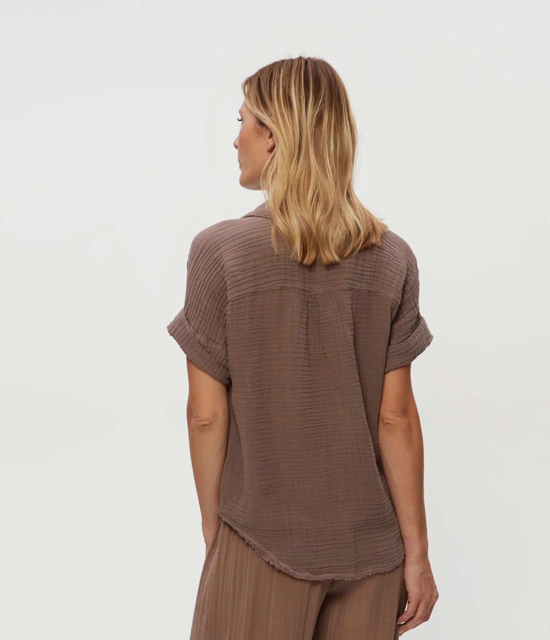 Bailey Gauze Button Down Shirt - Image 35