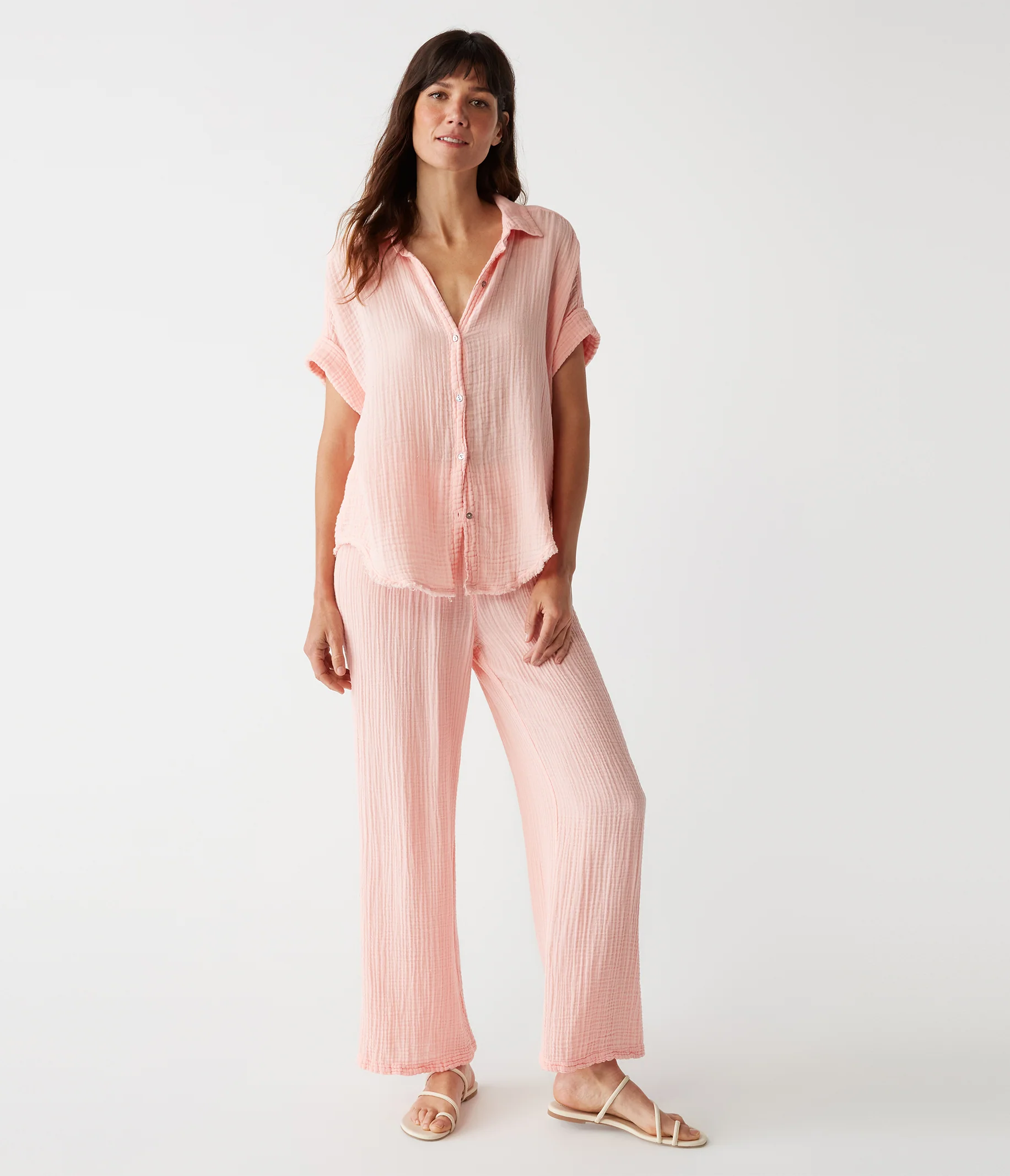 Bailey Gauze Button Down Shirt - Image 37