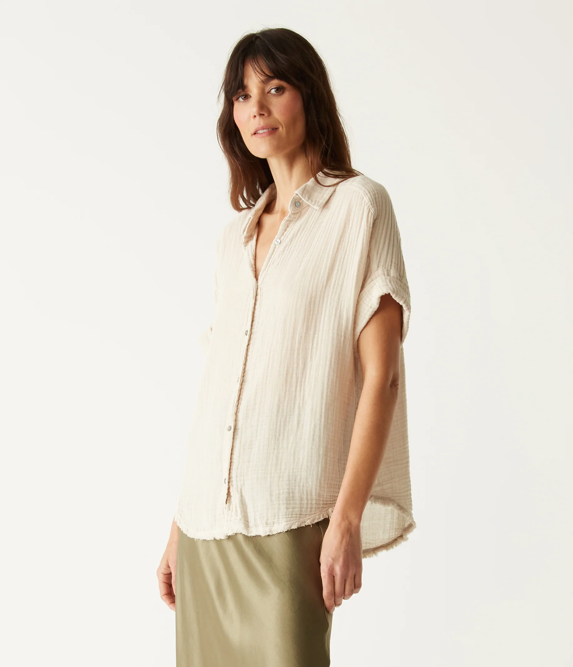 Bailey Gauze Button Down Shirt - Image 41