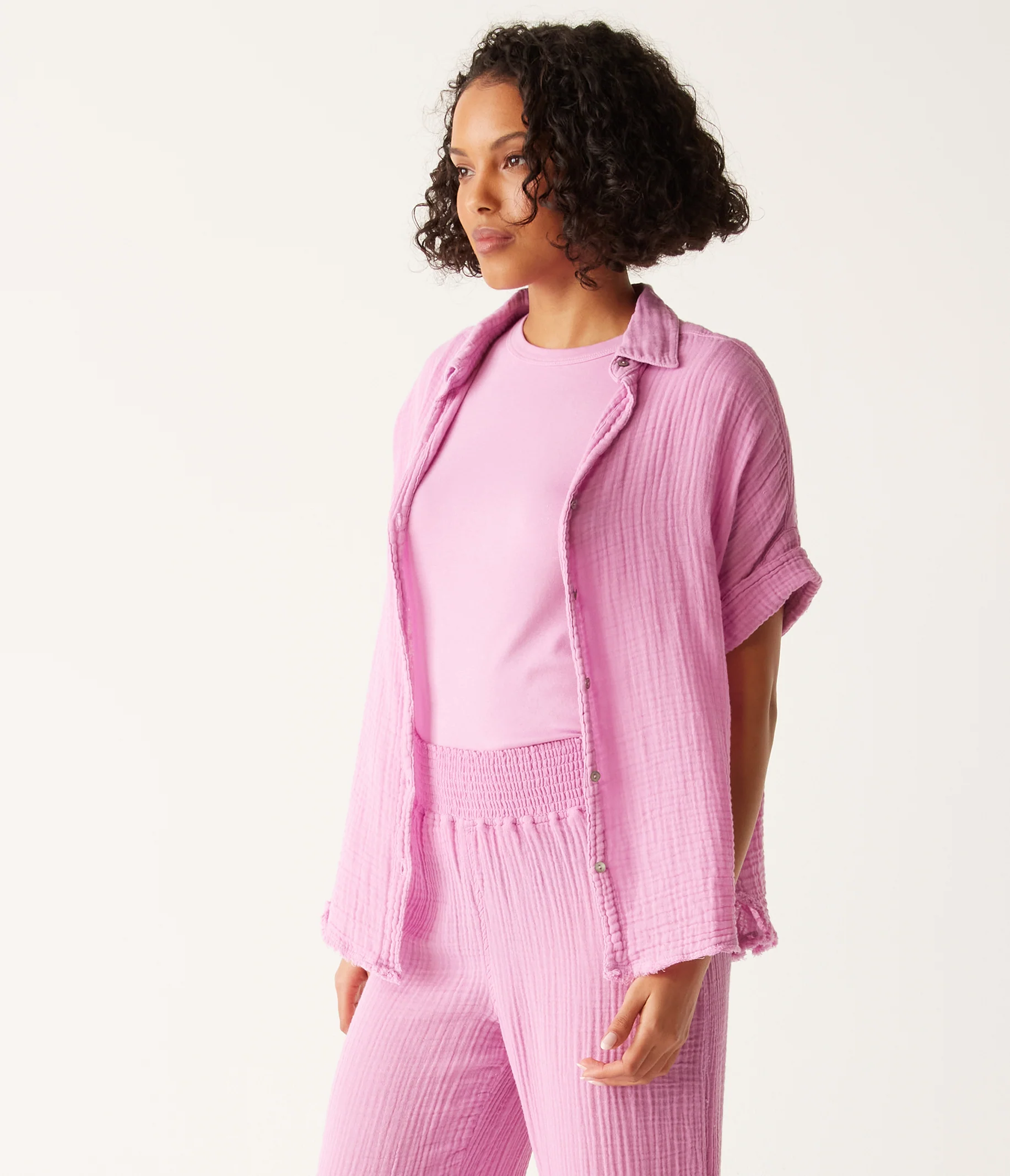 Bailey Gauze Button Down Shirt - Image 46