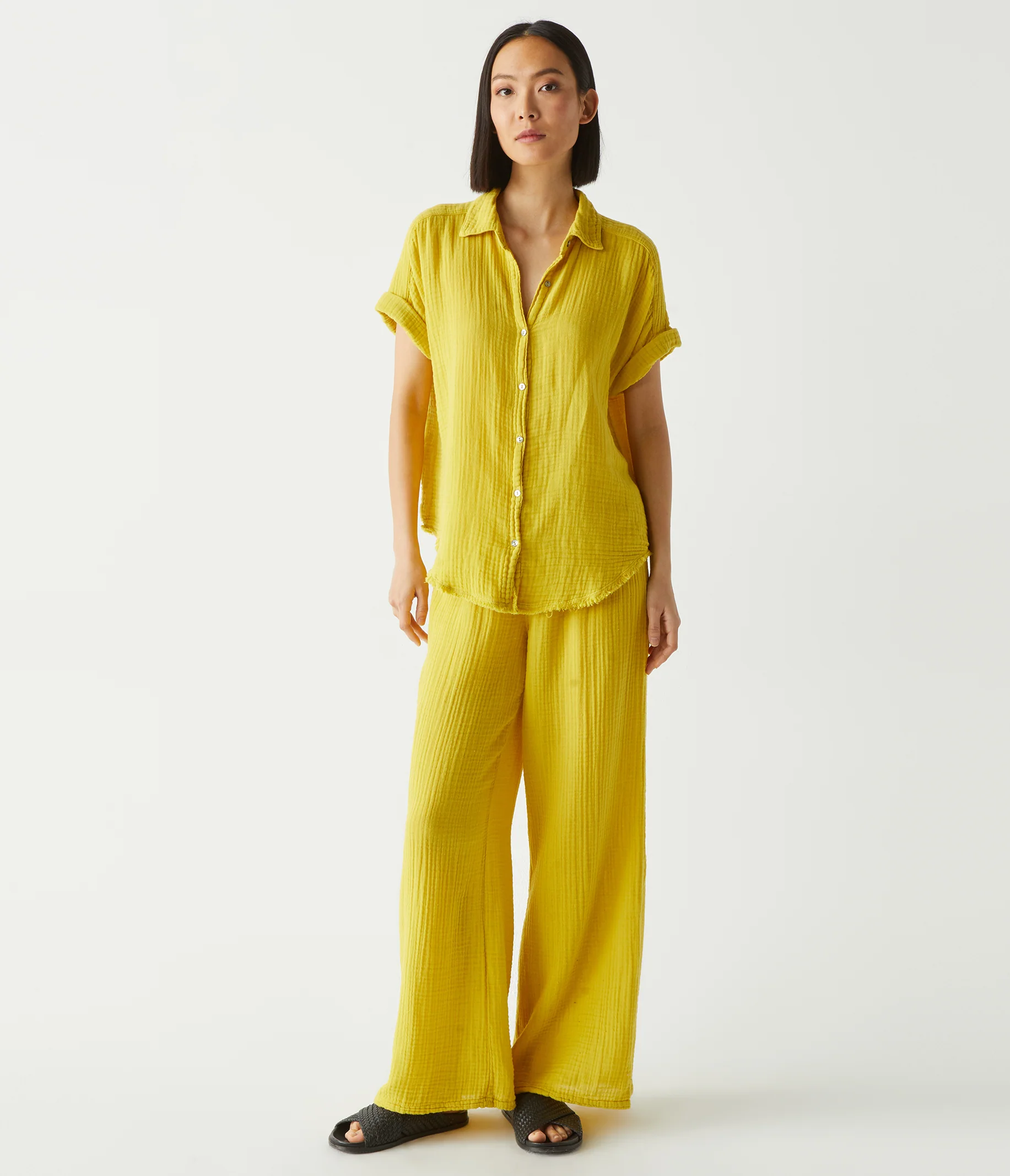 Bailey Gauze Button Down Shirt - Image 49