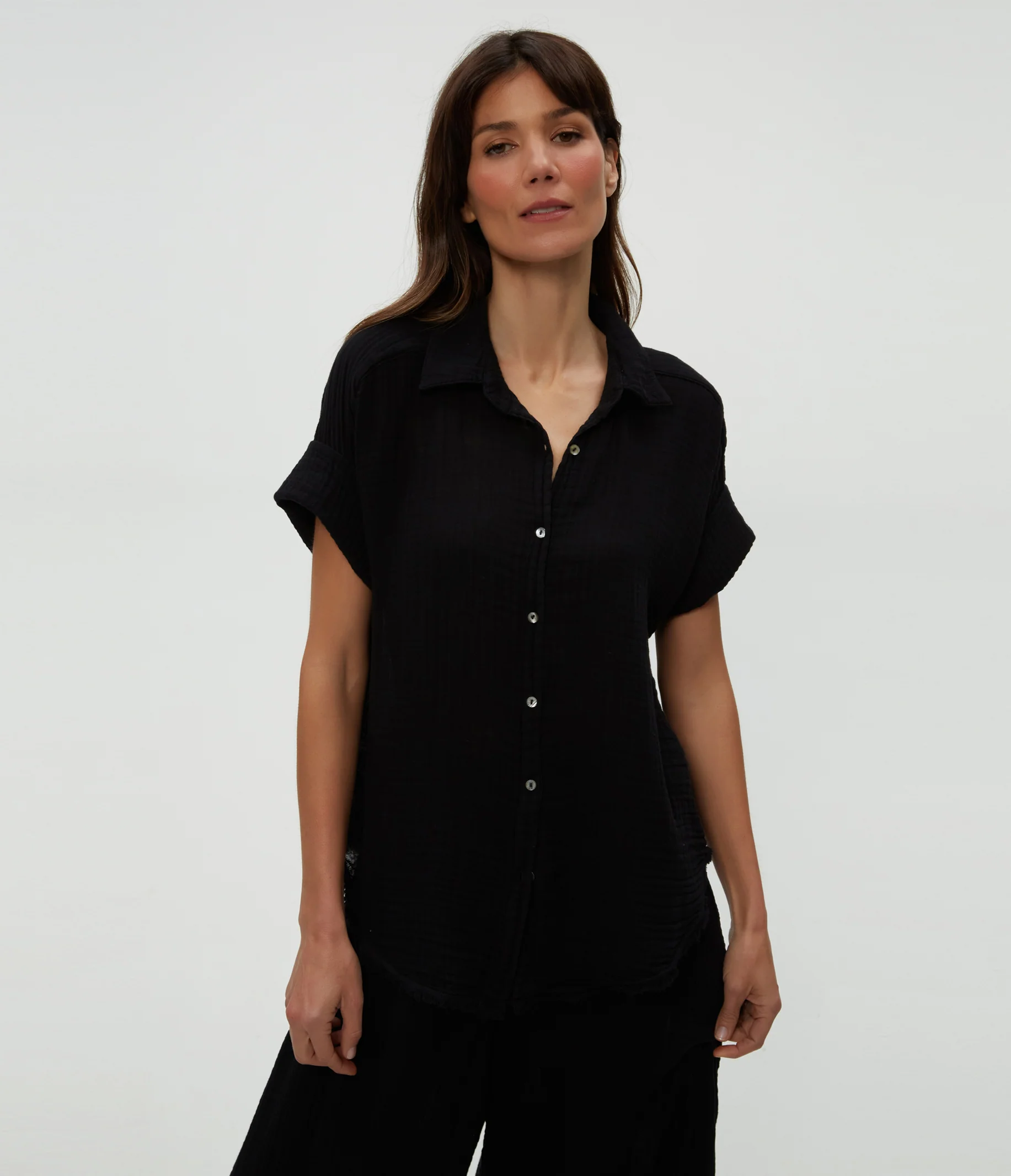 Bailey Gauze Button Down Shirt - Image 5