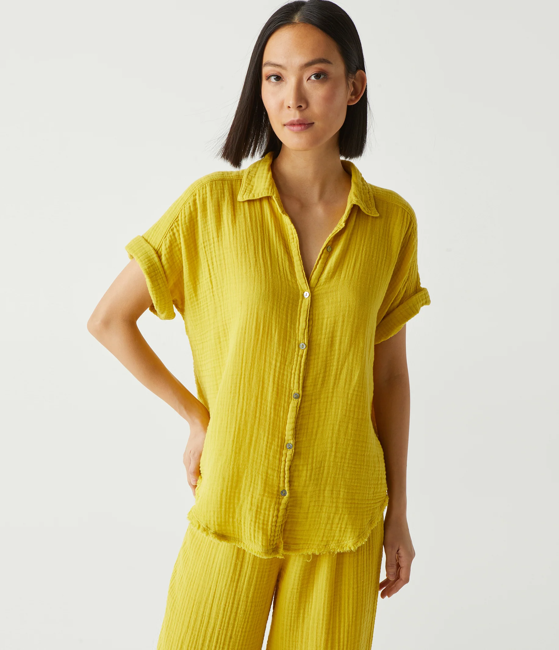 Bailey Gauze Button Down Shirt - Image 50