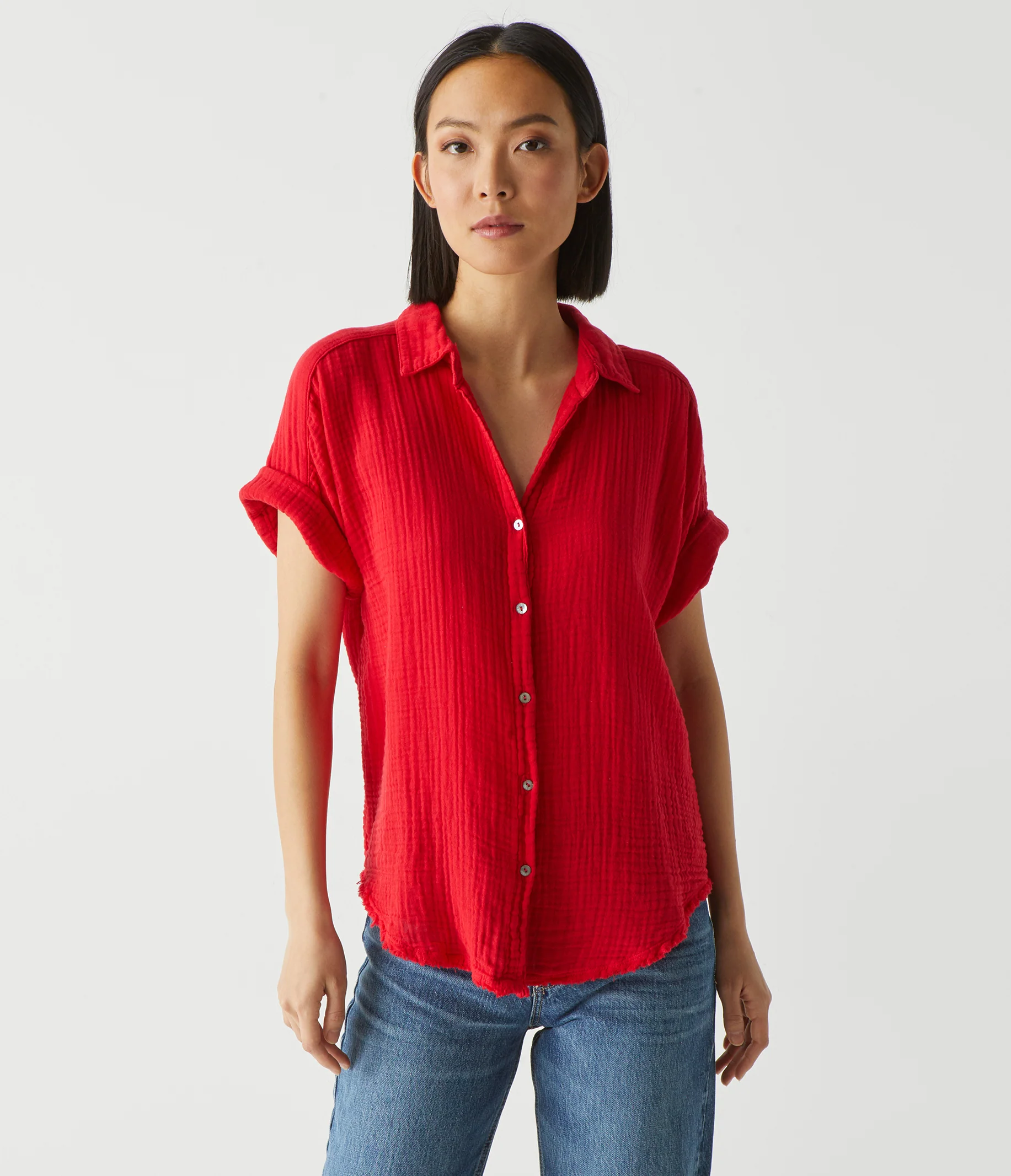 Bailey Gauze Button Down Shirt - Image 52
