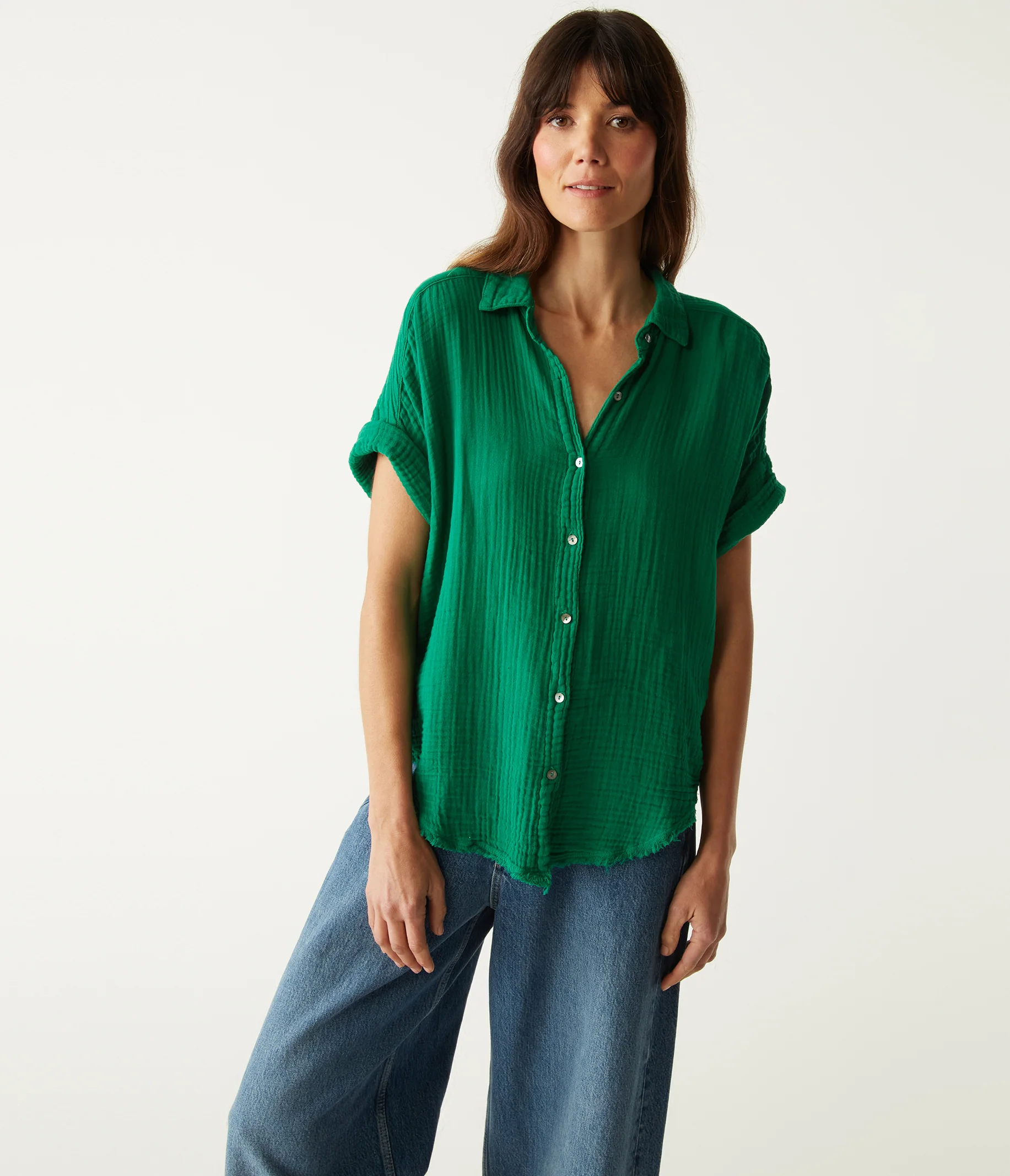 Bailey Gauze Button Down Shirt - Image 56