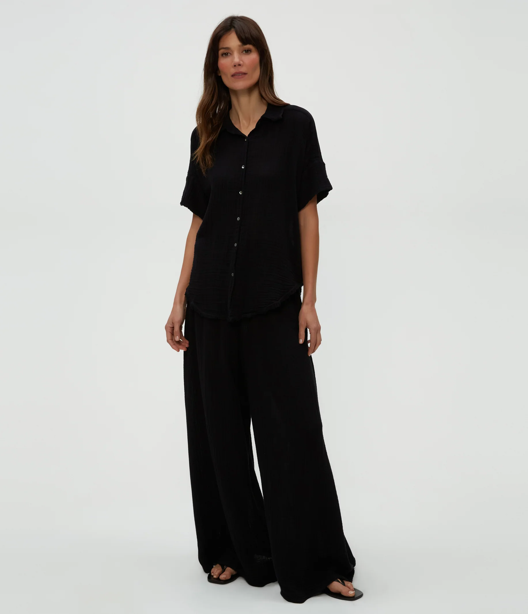 Bailey Gauze Button Down Shirt - Image 6