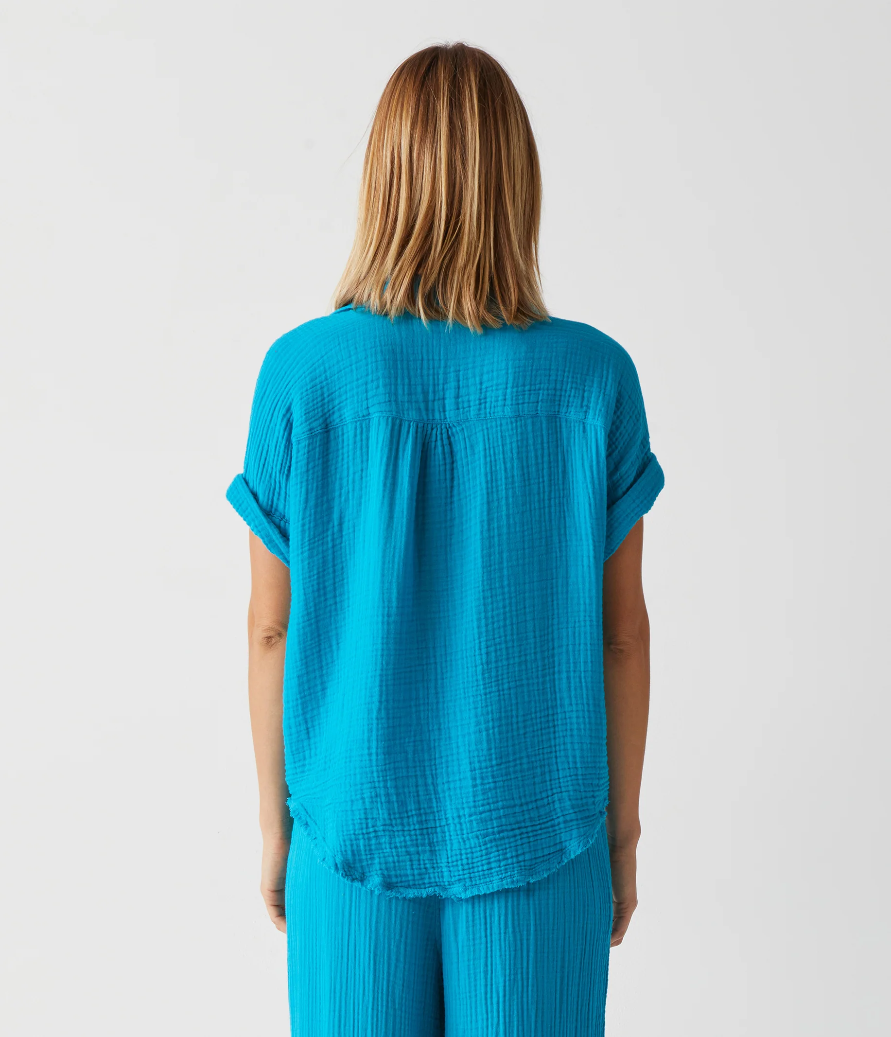 Bailey Gauze Button Down Shirt - Image 63