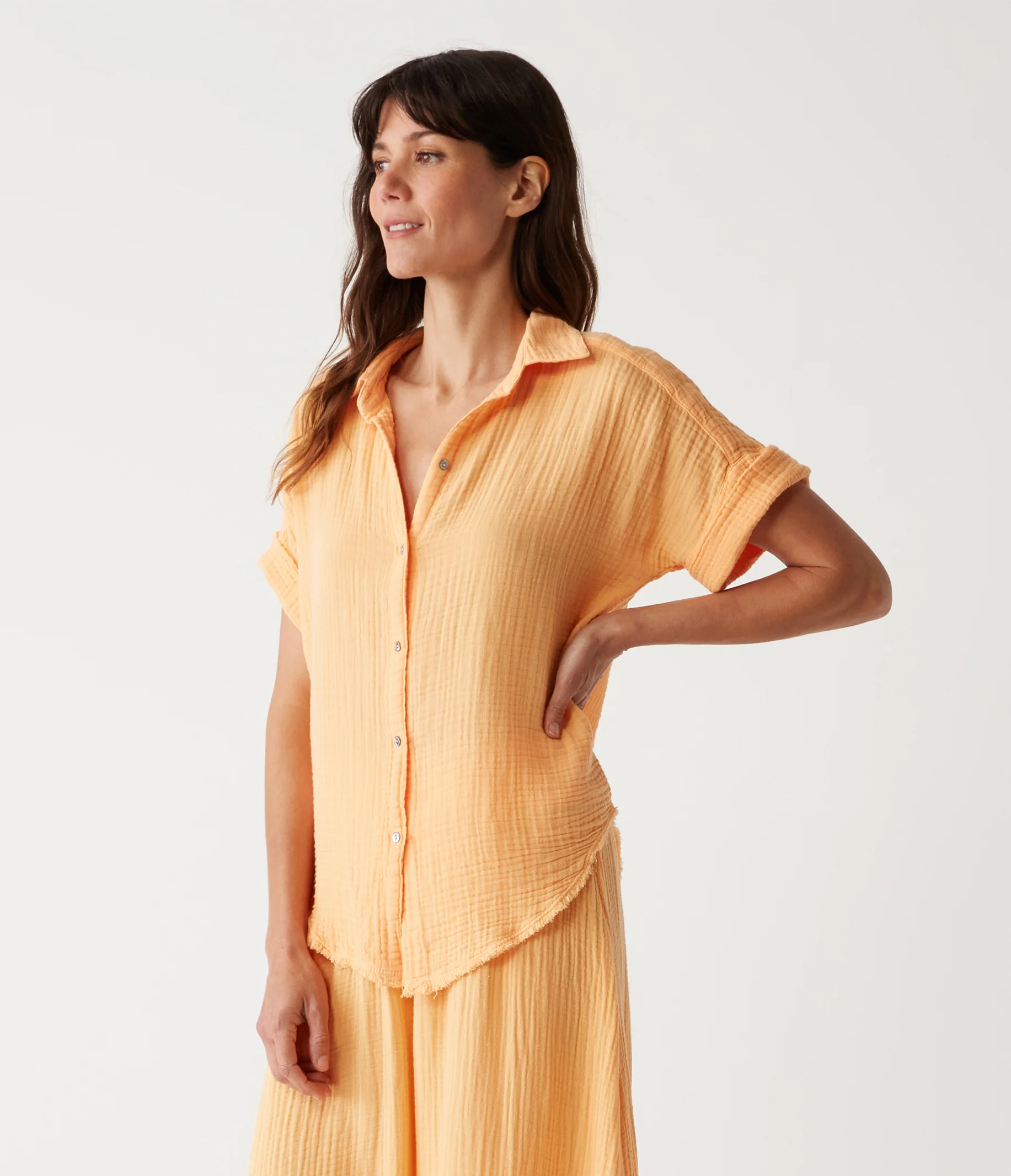 Bailey Gauze Button Down Shirt - Image 72