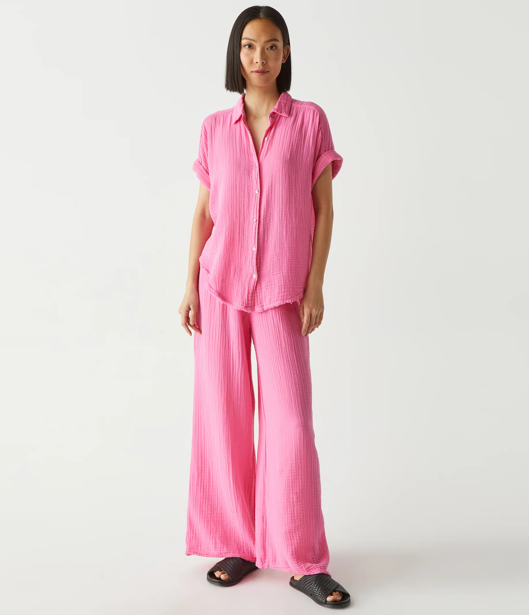 Bailey Gauze Button Down Shirt - Image 81