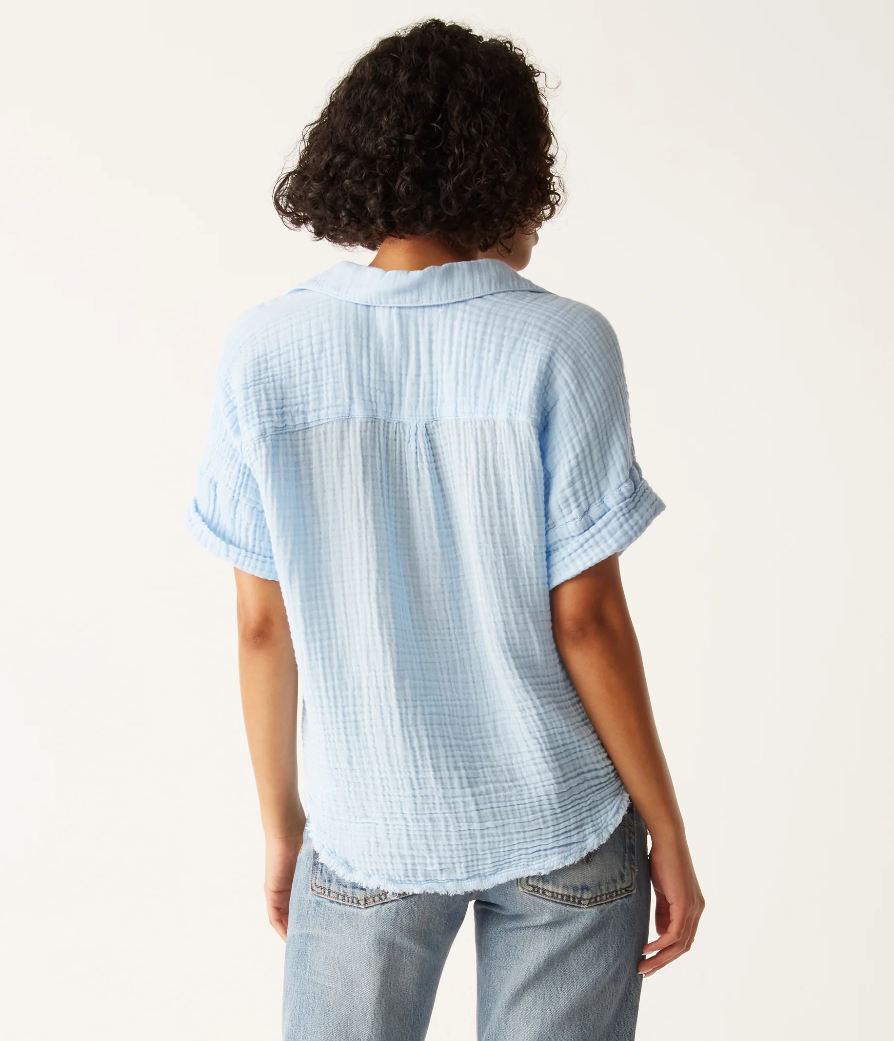 Bailey Gauze Button Down Shirt - Image 87