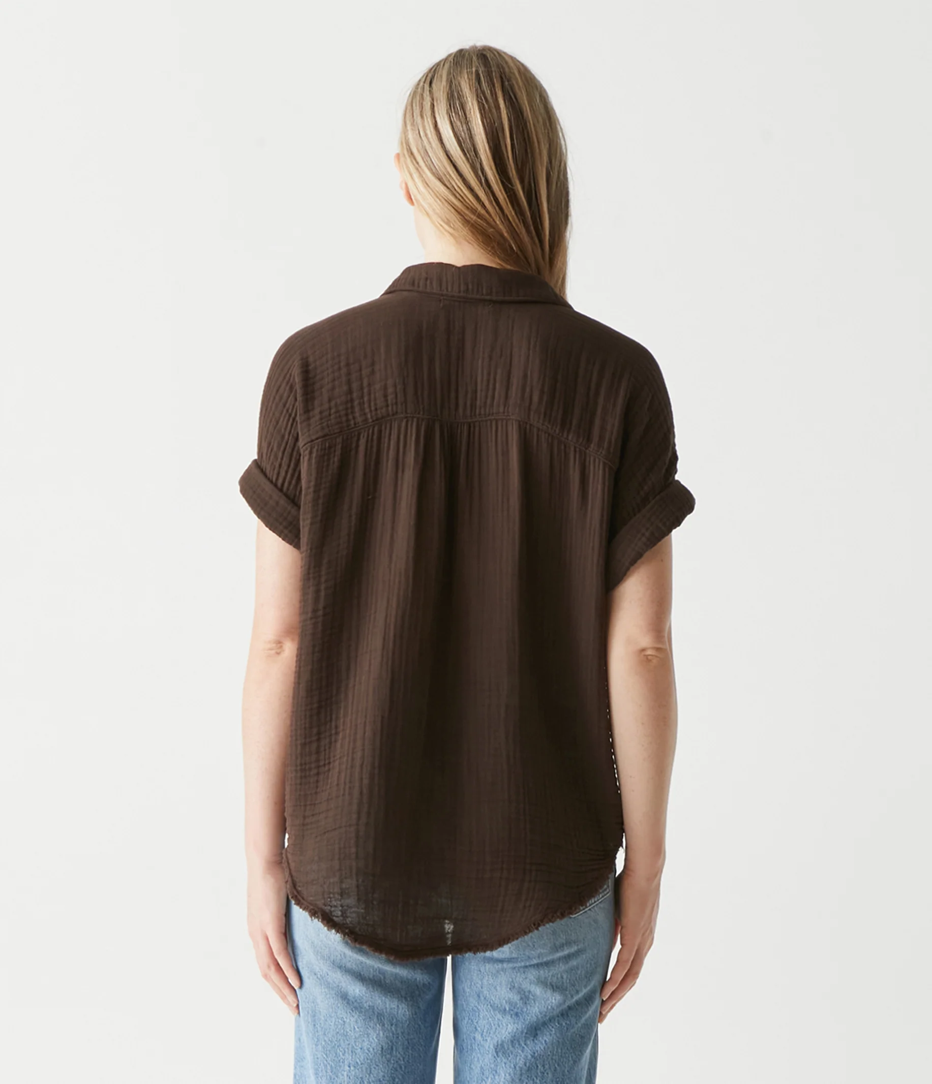 Bailey Gauze Button Down Shirt - Image 91