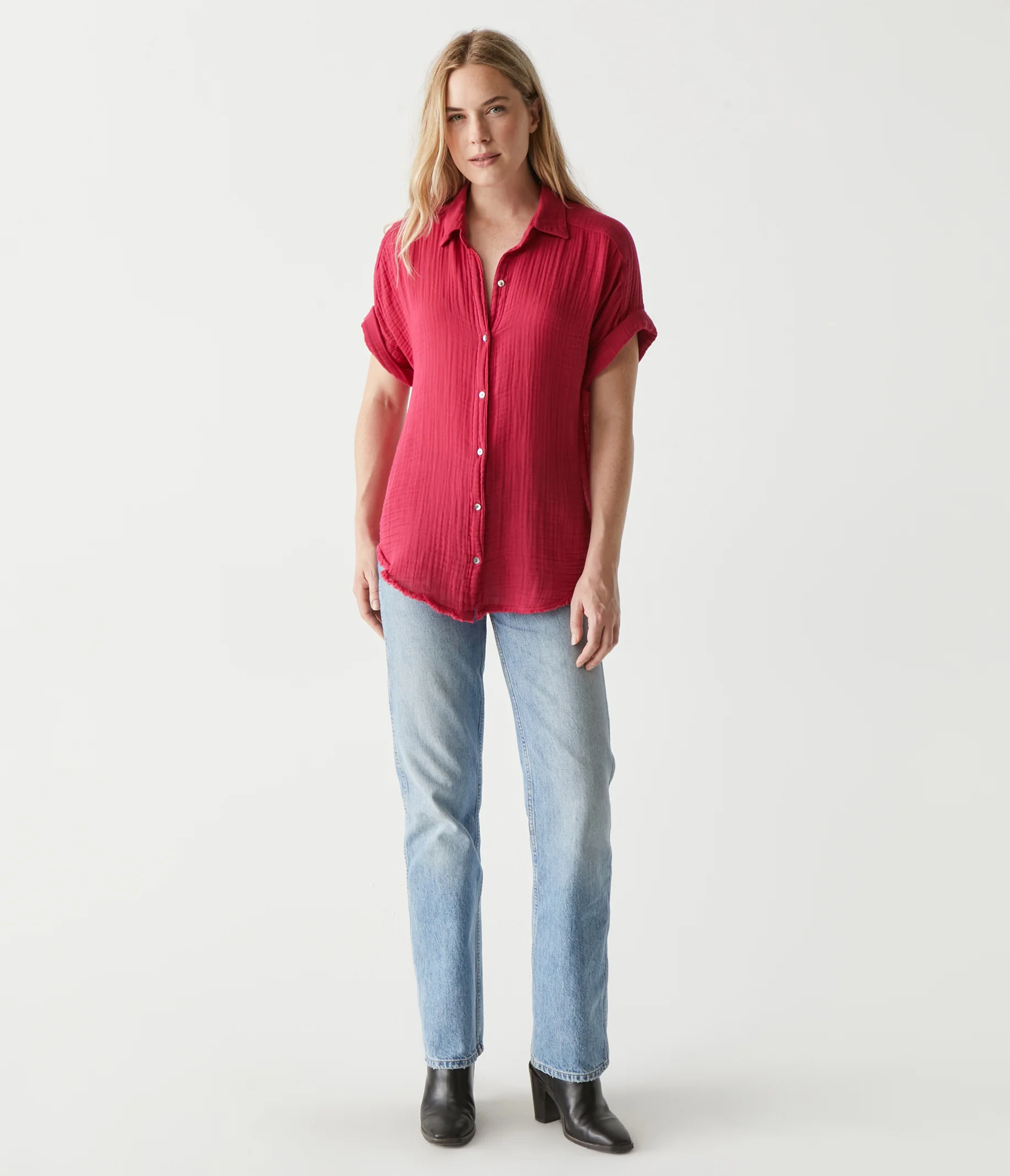 Bailey Gauze Button Down Shirt - Image 94