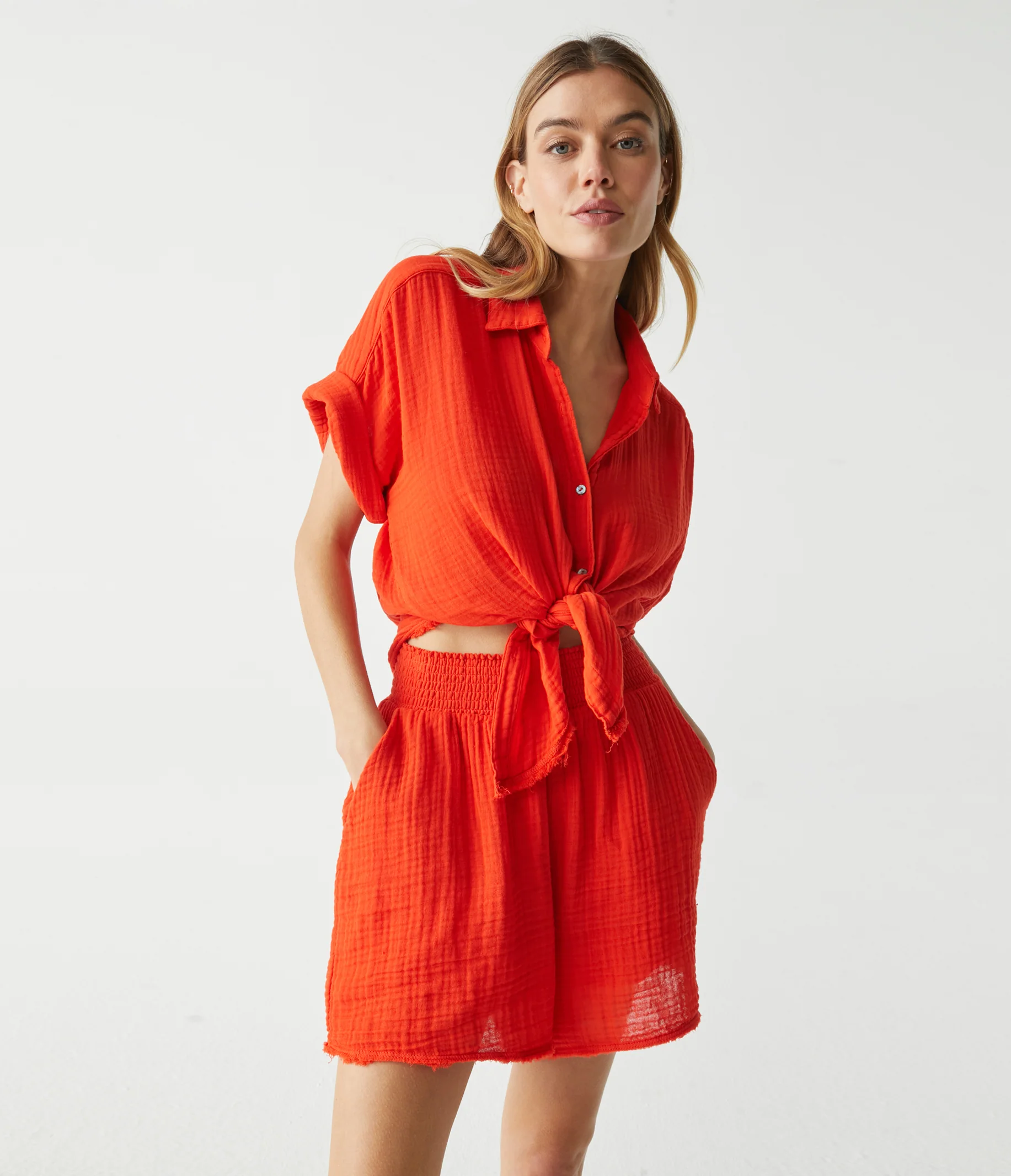 Bailey Gauze Button Down Shirt - Image 96