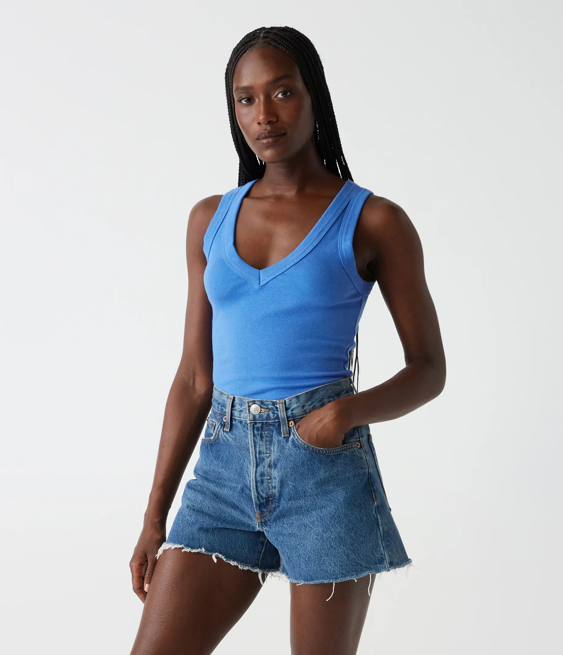 Blanche Ribbed Tank - Image 51