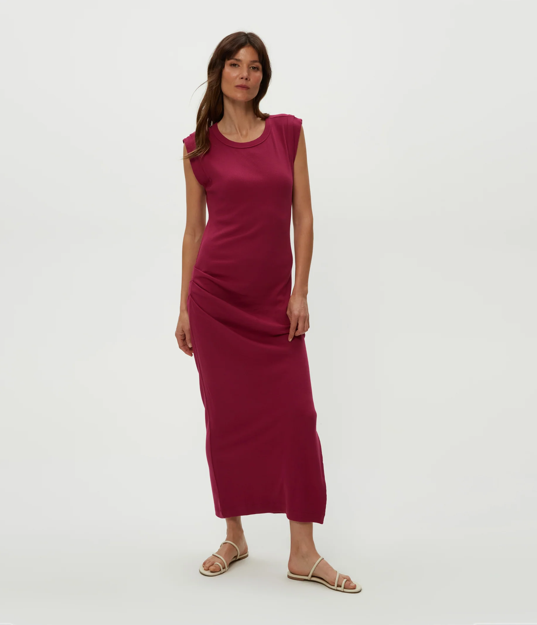 Calliope Power Shoulder Maxi Dress - Image 25