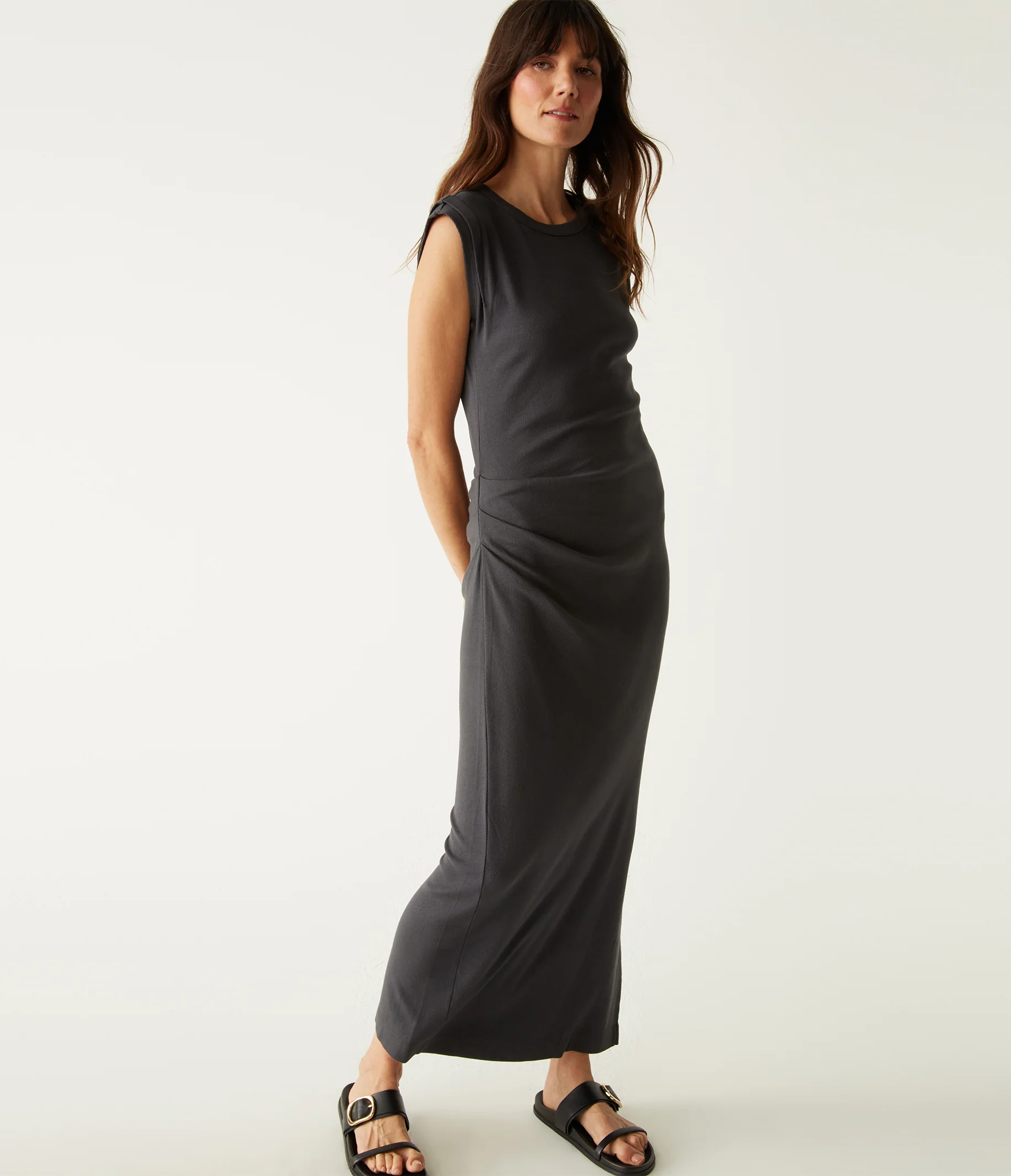 Calliope Power Shoulder Maxi Dress - Image 50