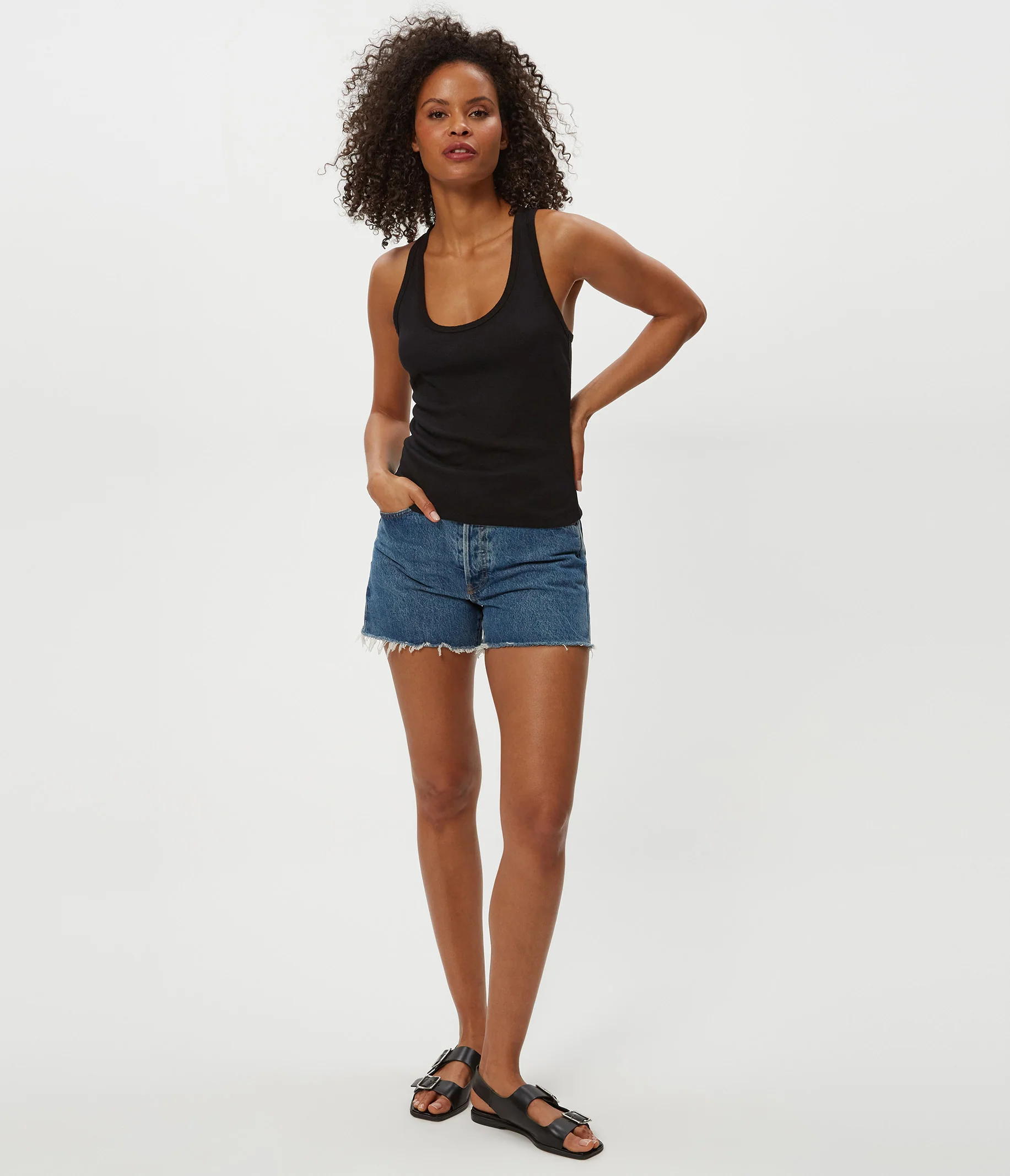 Cher Ribbed Scoop Neck Tank - Image 13