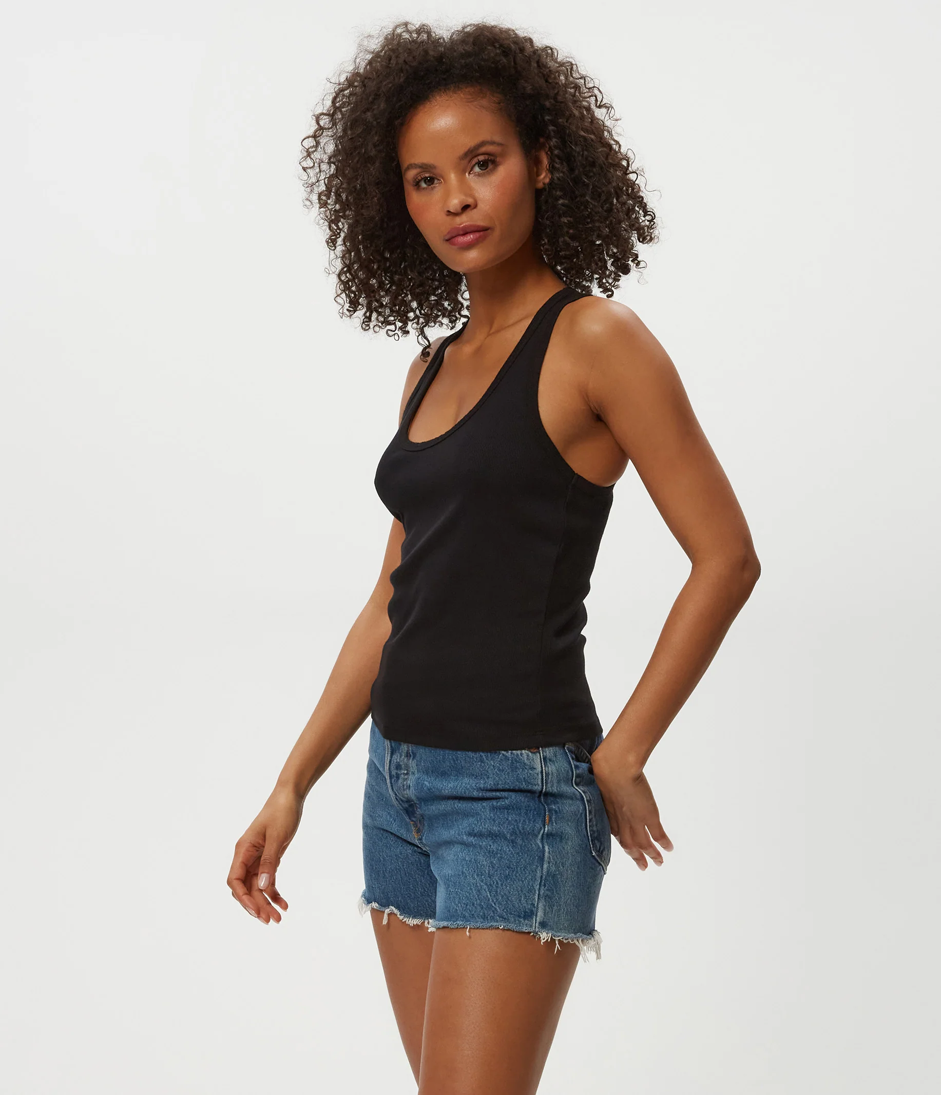 Cher Ribbed Scoop Neck Tank - Image 14