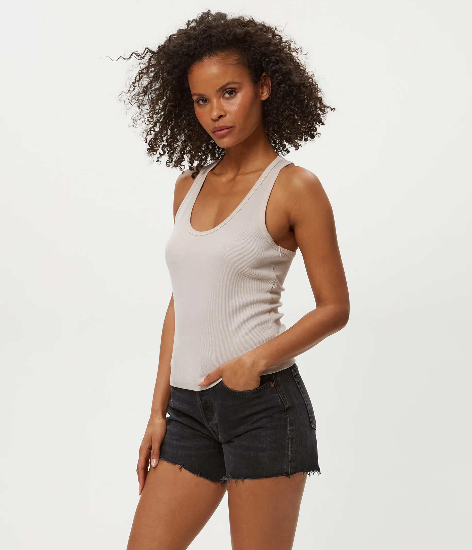 Cher Ribbed Scoop Neck Tank - Image 18