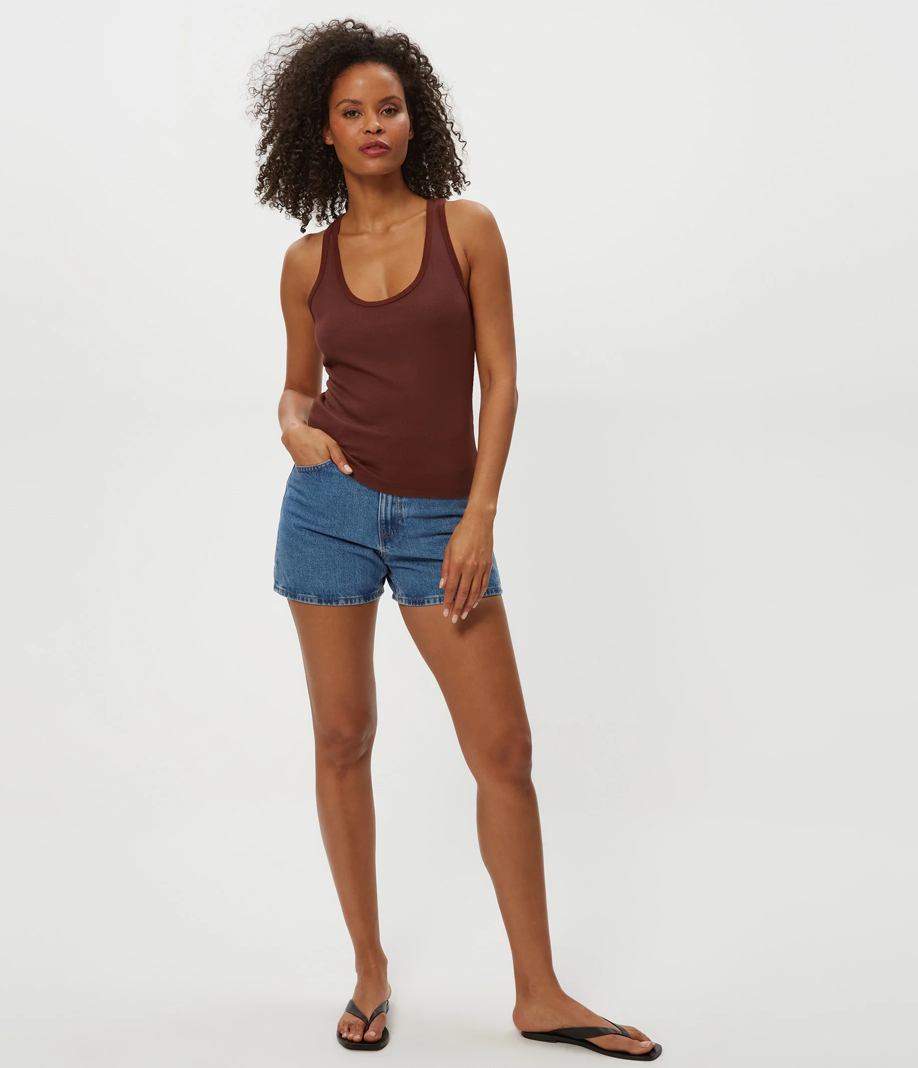 Cher Ribbed Scoop Neck Tank - Image 20