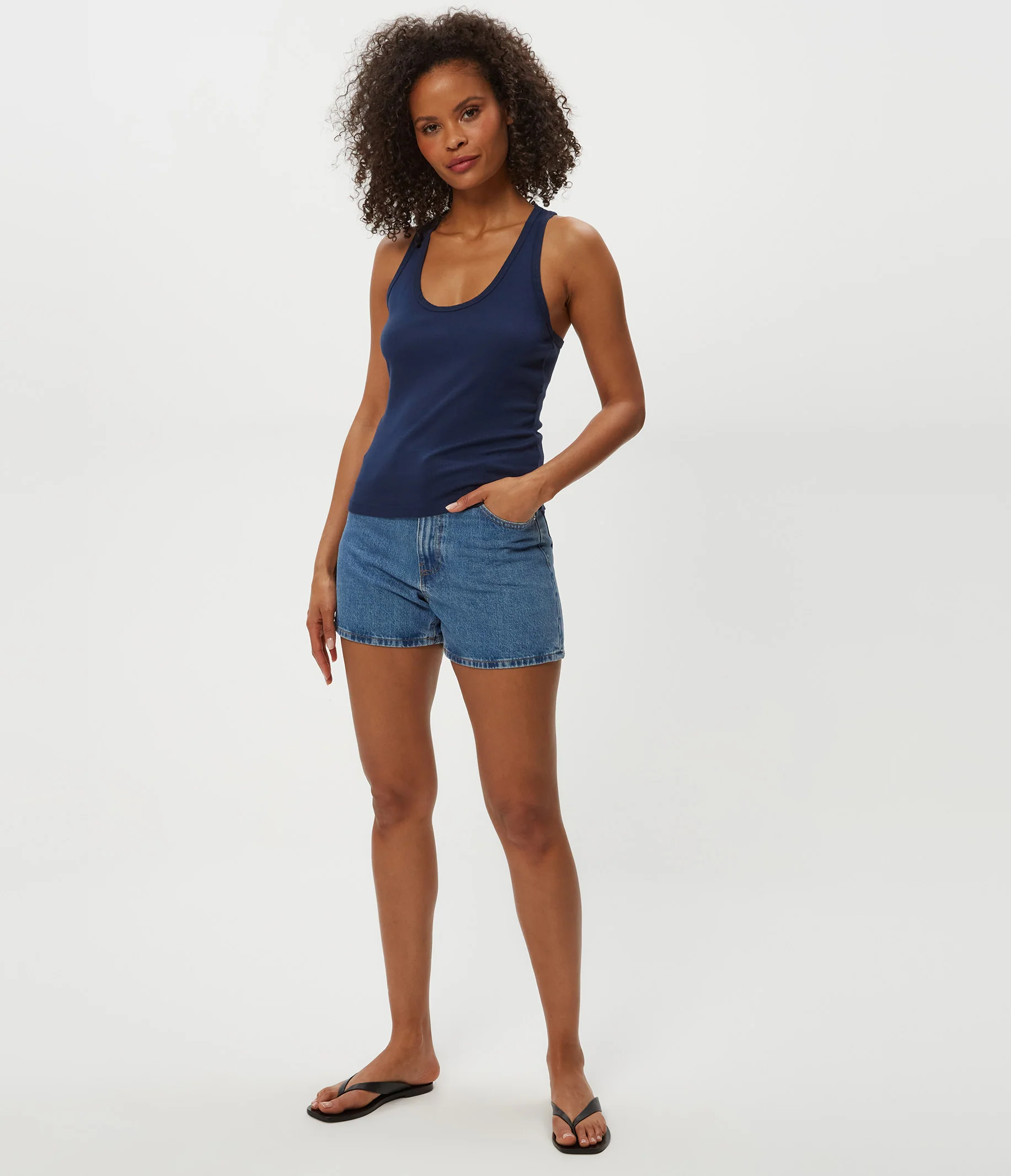 Cher Ribbed Scoop Neck Tank - Image 24