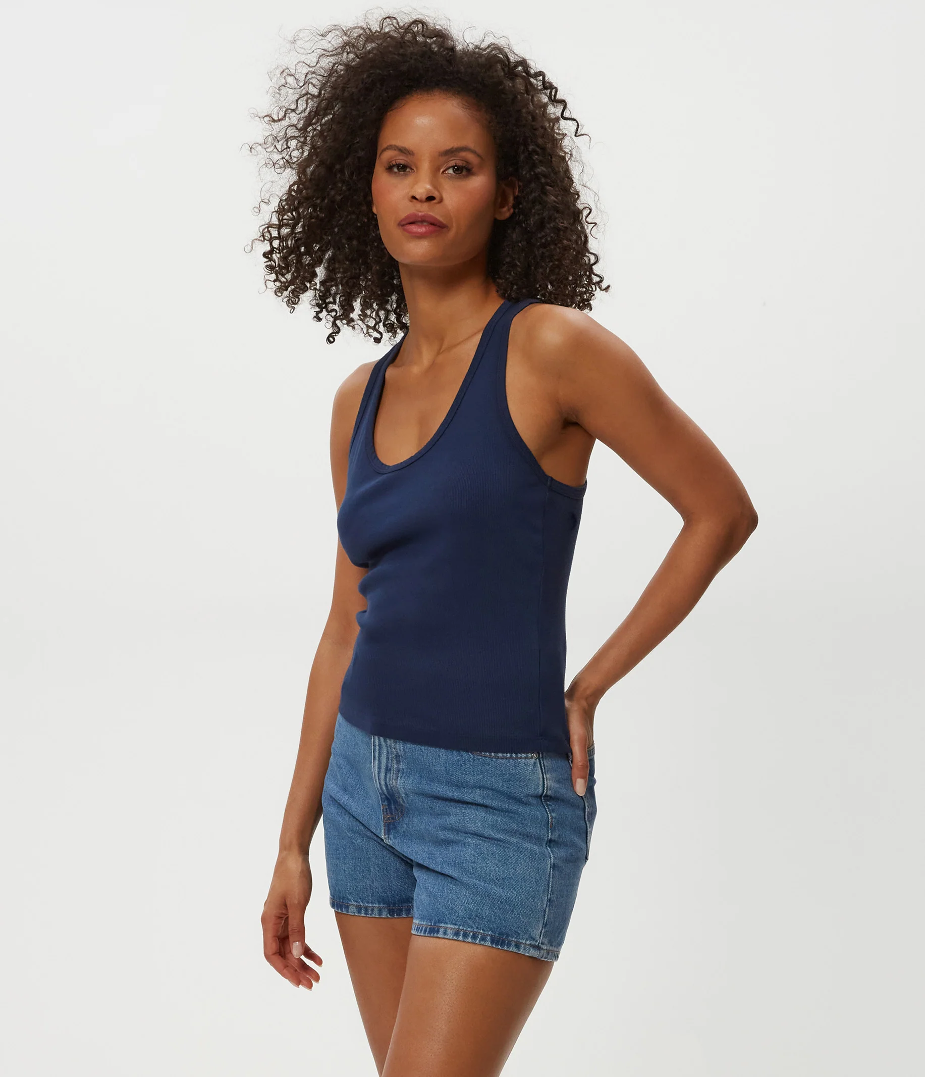 Cher Ribbed Scoop Neck Tank - Image 25