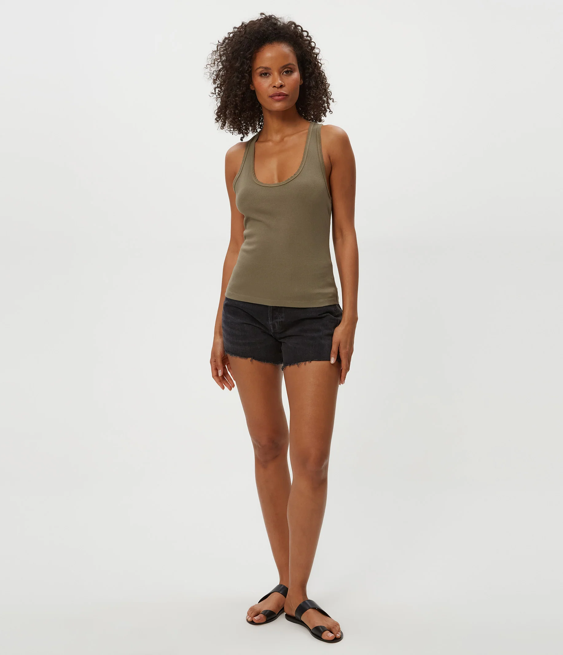 Cher Ribbed Scoop Neck Tank - Image 28