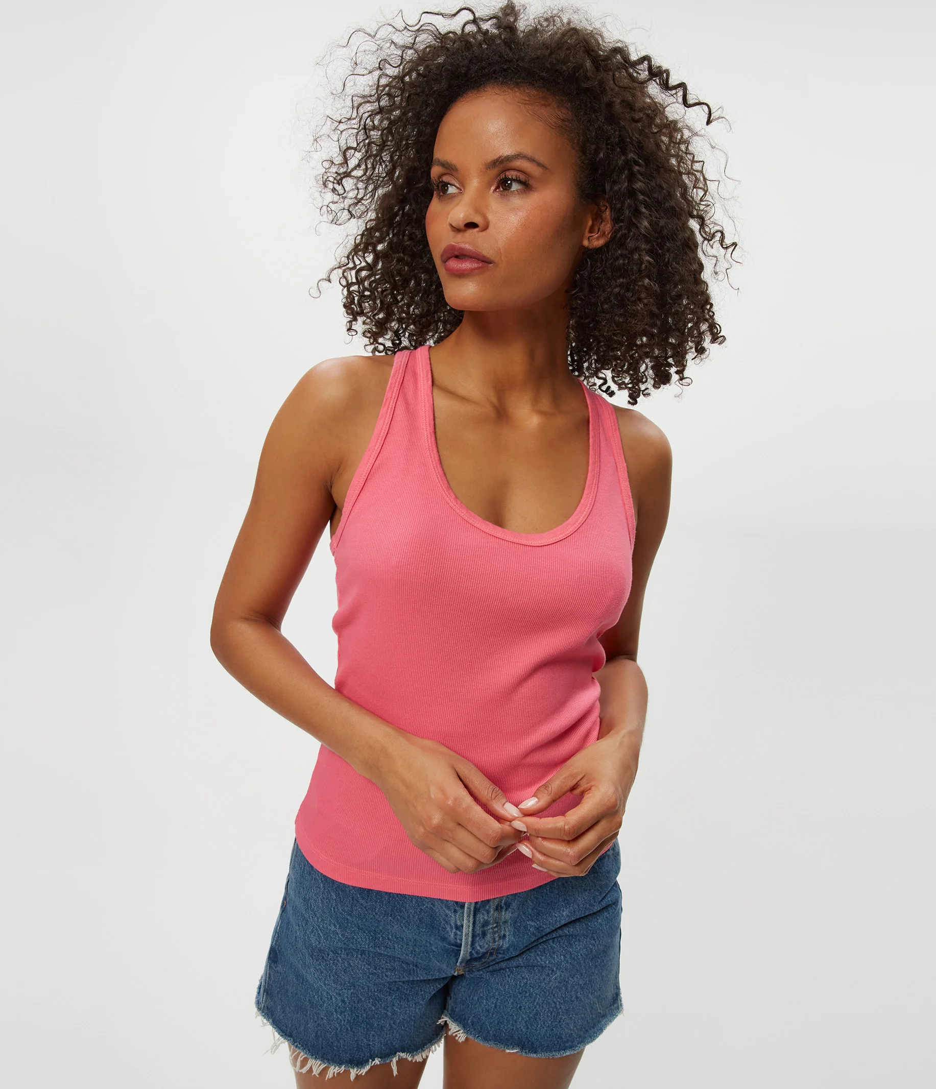 Cher Ribbed Scoop Neck Tank - Image 31