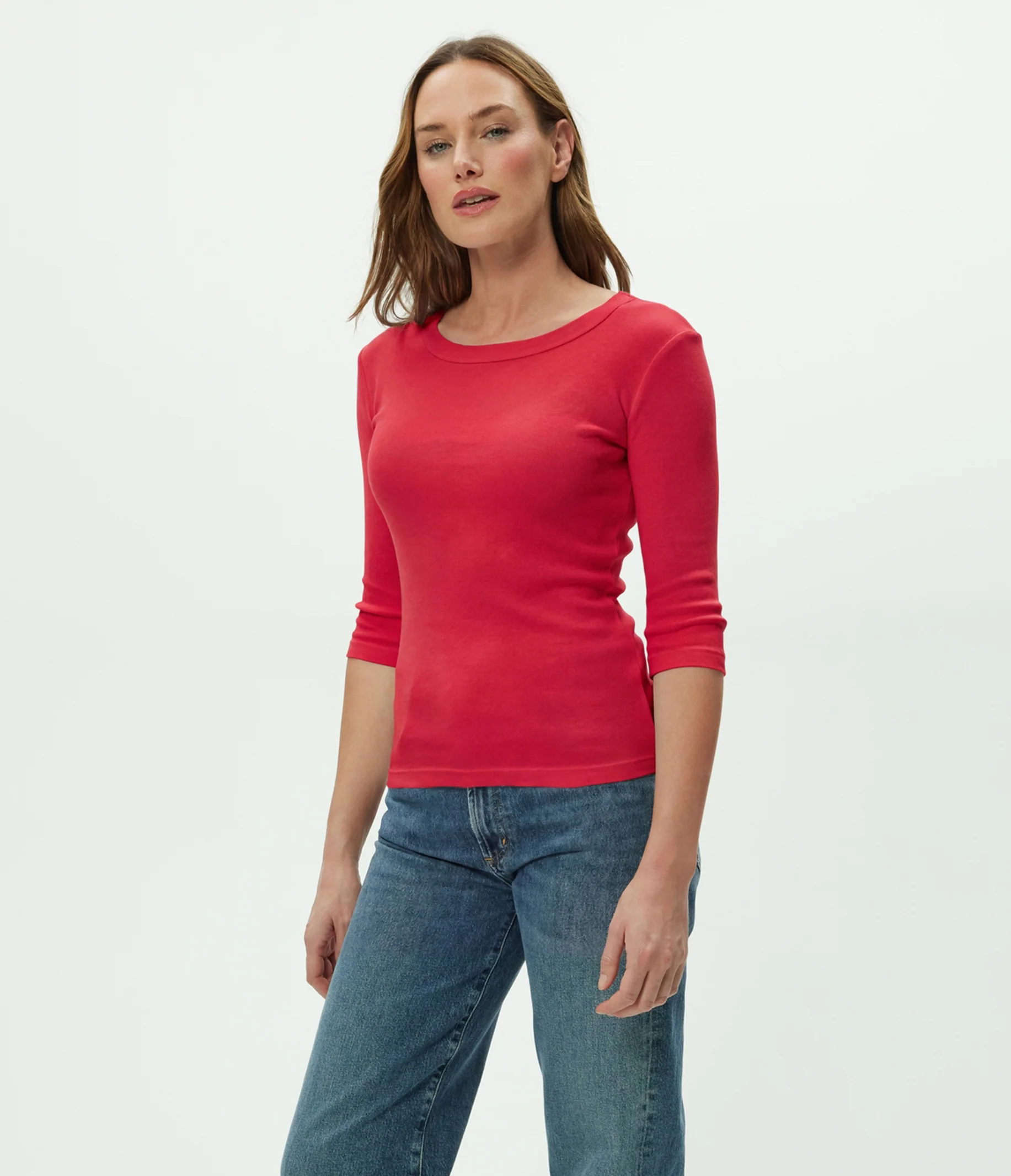 Dot 3/4 Sleeve Tee - Image 100