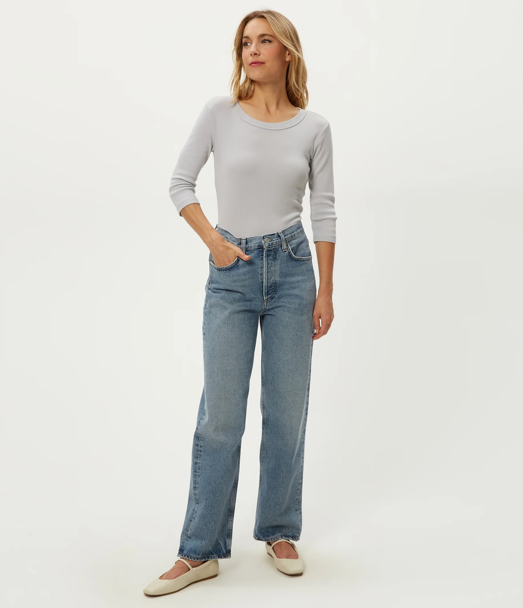 Dot 3/4 Sleeve Tee - Image 11